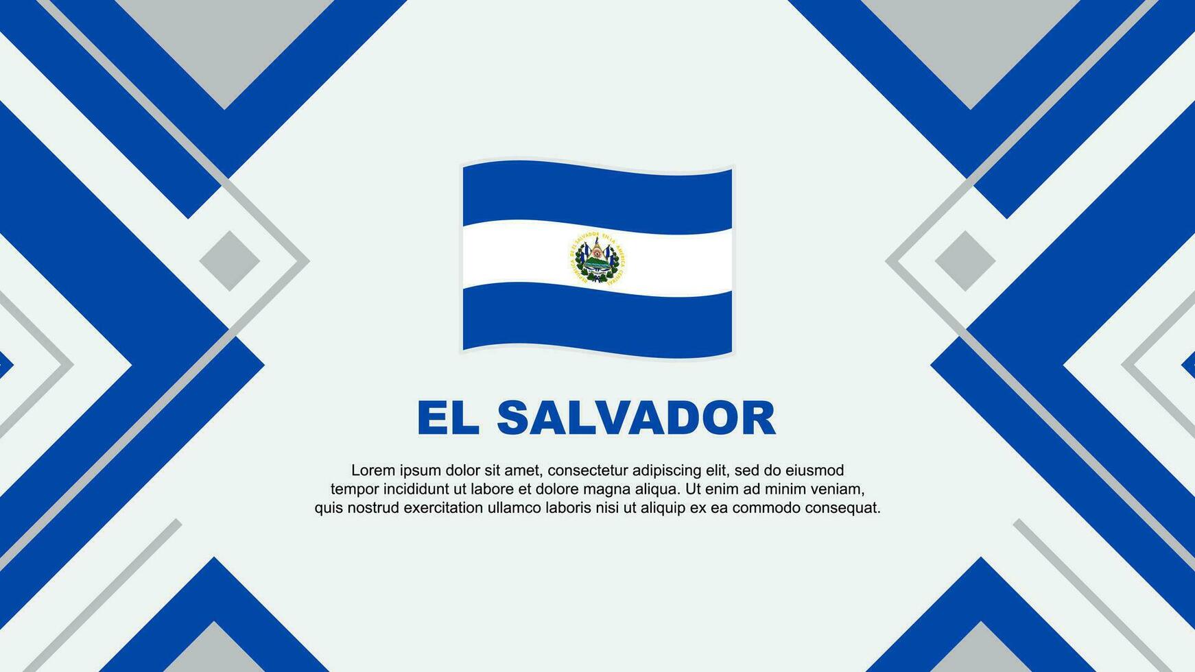 el Salvador Flagge abstrakt Hintergrund Design Vorlage. el Salvador Unabhängigkeit Tag Banner Hintergrund Vektor Illustration. el Salvador Illustration