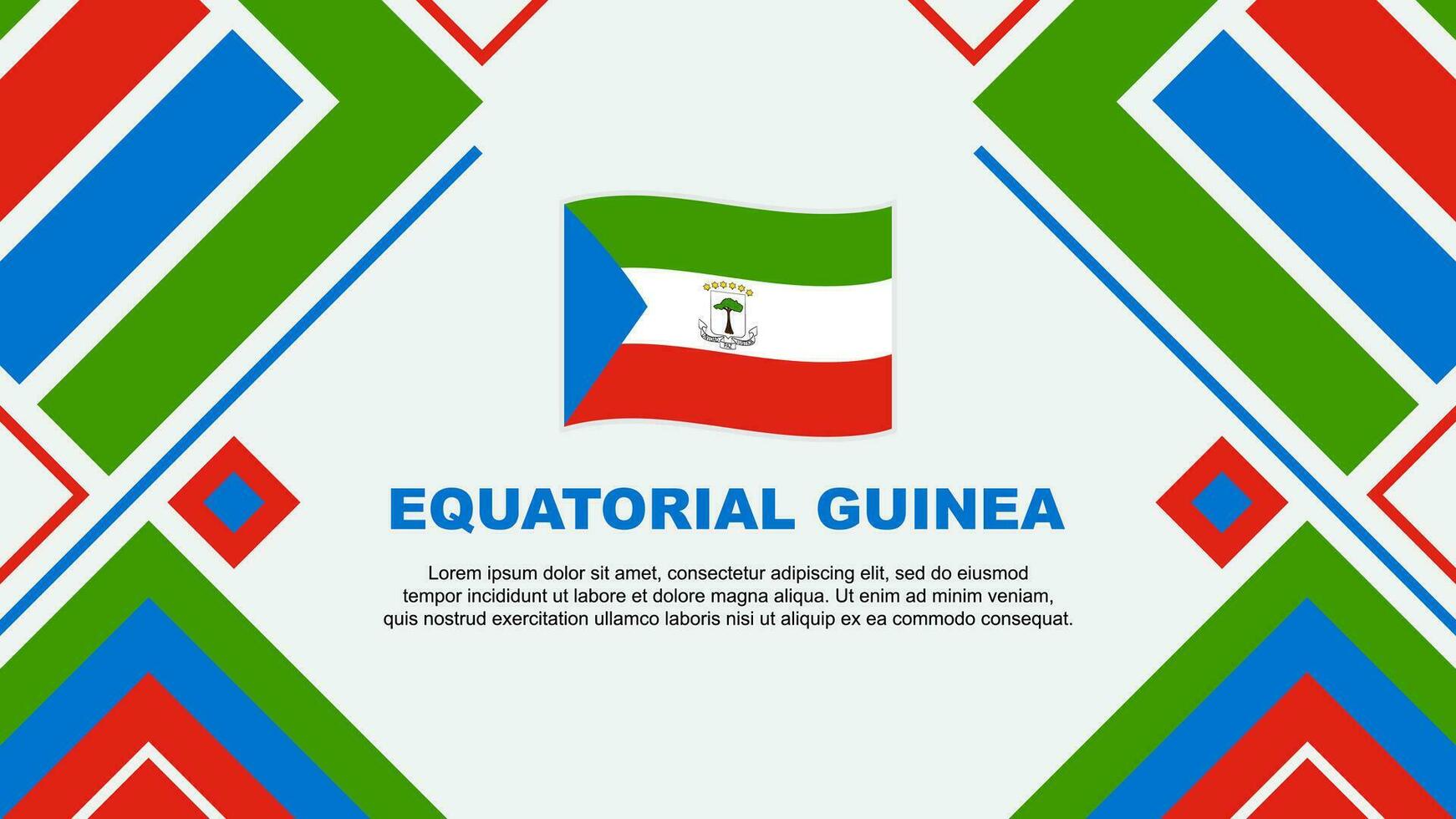 ekvatorial guinea flagga abstrakt bakgrund design mall. ekvatorial guinea oberoende dag baner tapet vektor illustration. ekvatorial guinea flagga