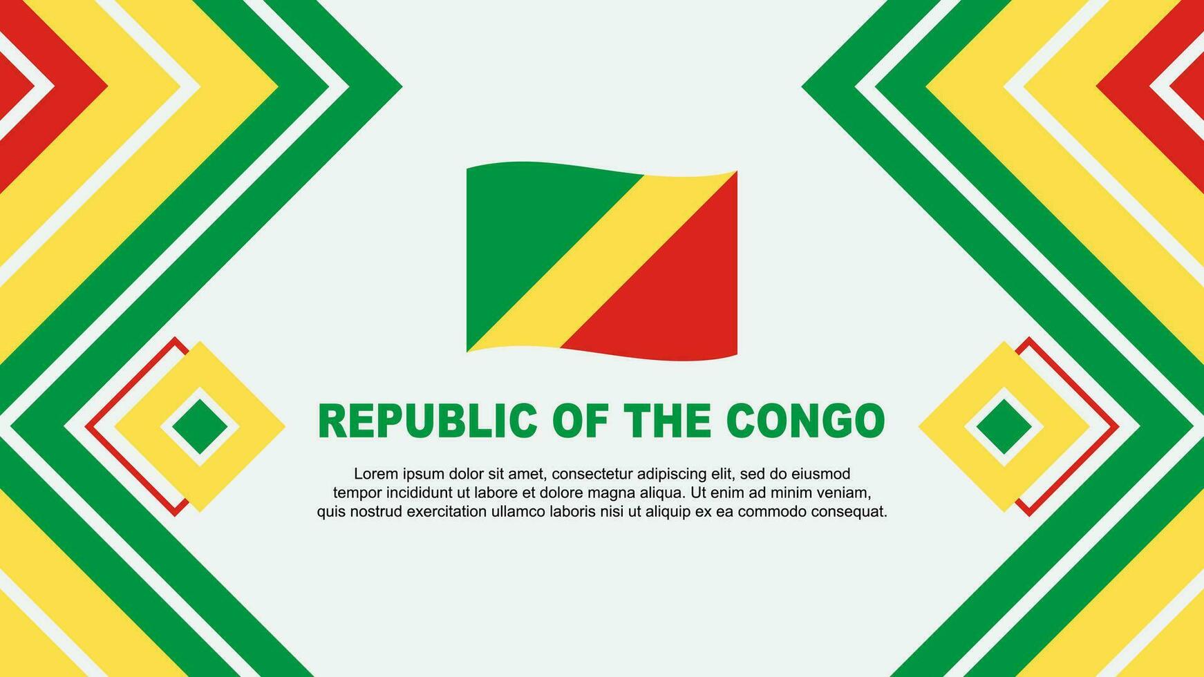 republik av de kongo flagga abstrakt bakgrund design mall. republik av de kongo oberoende dag baner tapet vektor illustration. republik av de kongo design