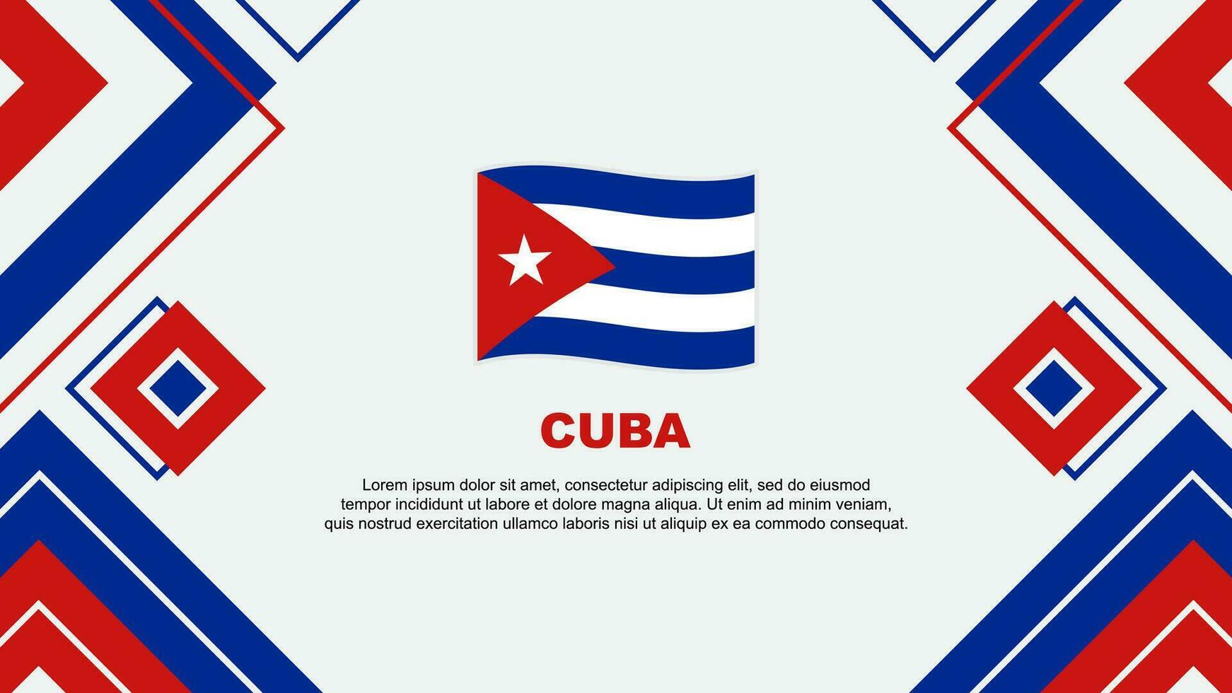 kuba flagga abstrakt bakgrund design mall. kuba oberoende dag baner tapet vektor illustration. kuba bakgrund