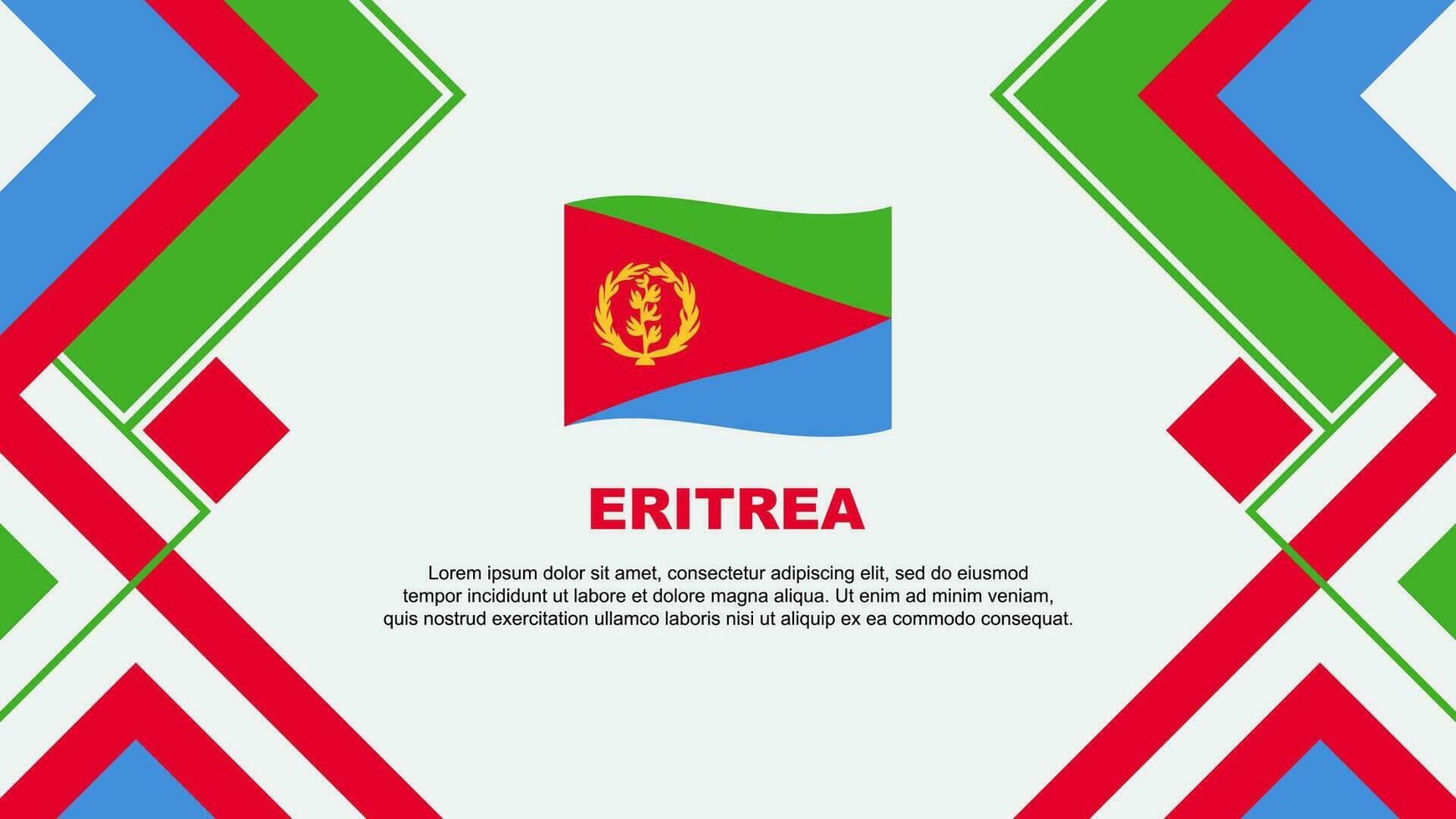 eritrea Flagge abstrakt Hintergrund Design Vorlage. eritrea Unabhängigkeit Tag Banner Hintergrund Vektor Illustration. eritrea Banner