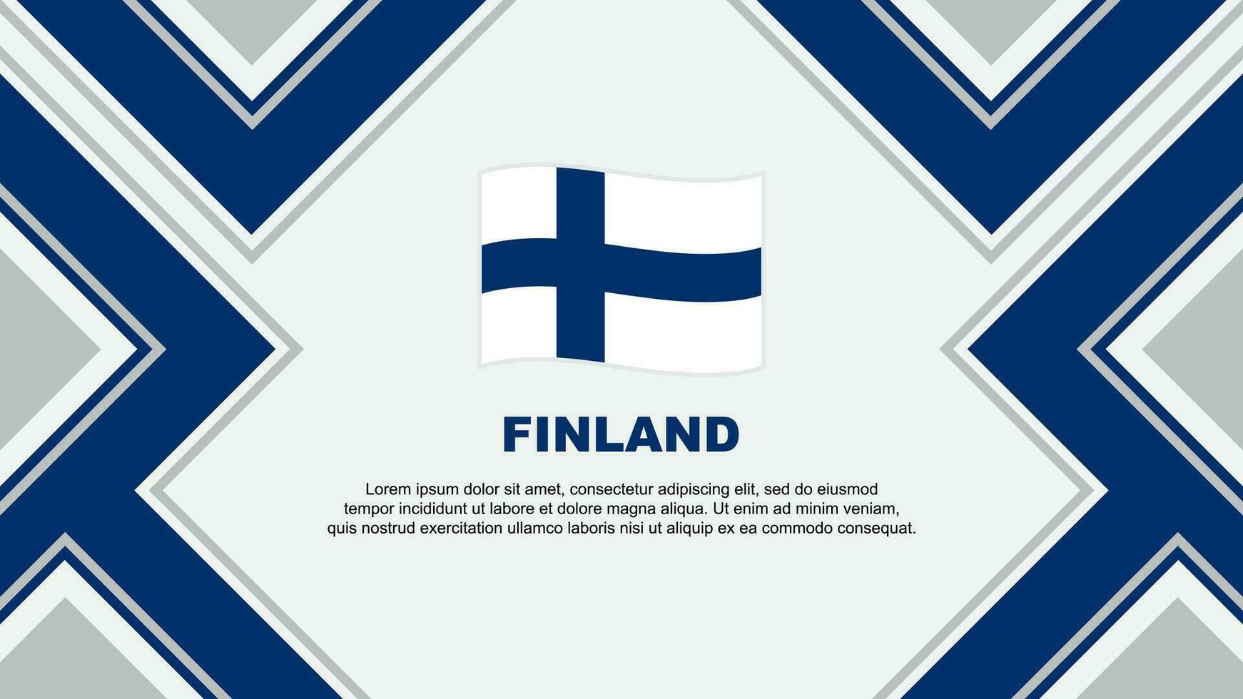 Finnland Flagge abstrakt Hintergrund Design Vorlage. Finnland Unabhängigkeit Tag Banner Hintergrund Vektor Illustration. Finnland Vektor