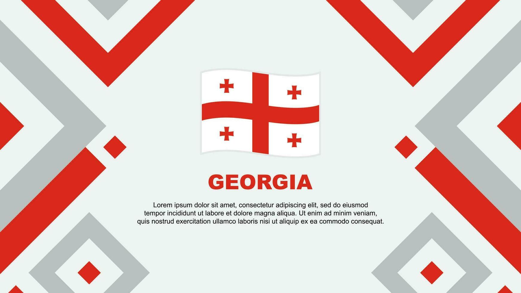 Georgia Flagge abstrakt Hintergrund Design Vorlage. Georgia Unabhängigkeit Tag Banner Hintergrund Vektor Illustration. Georgia Vorlage