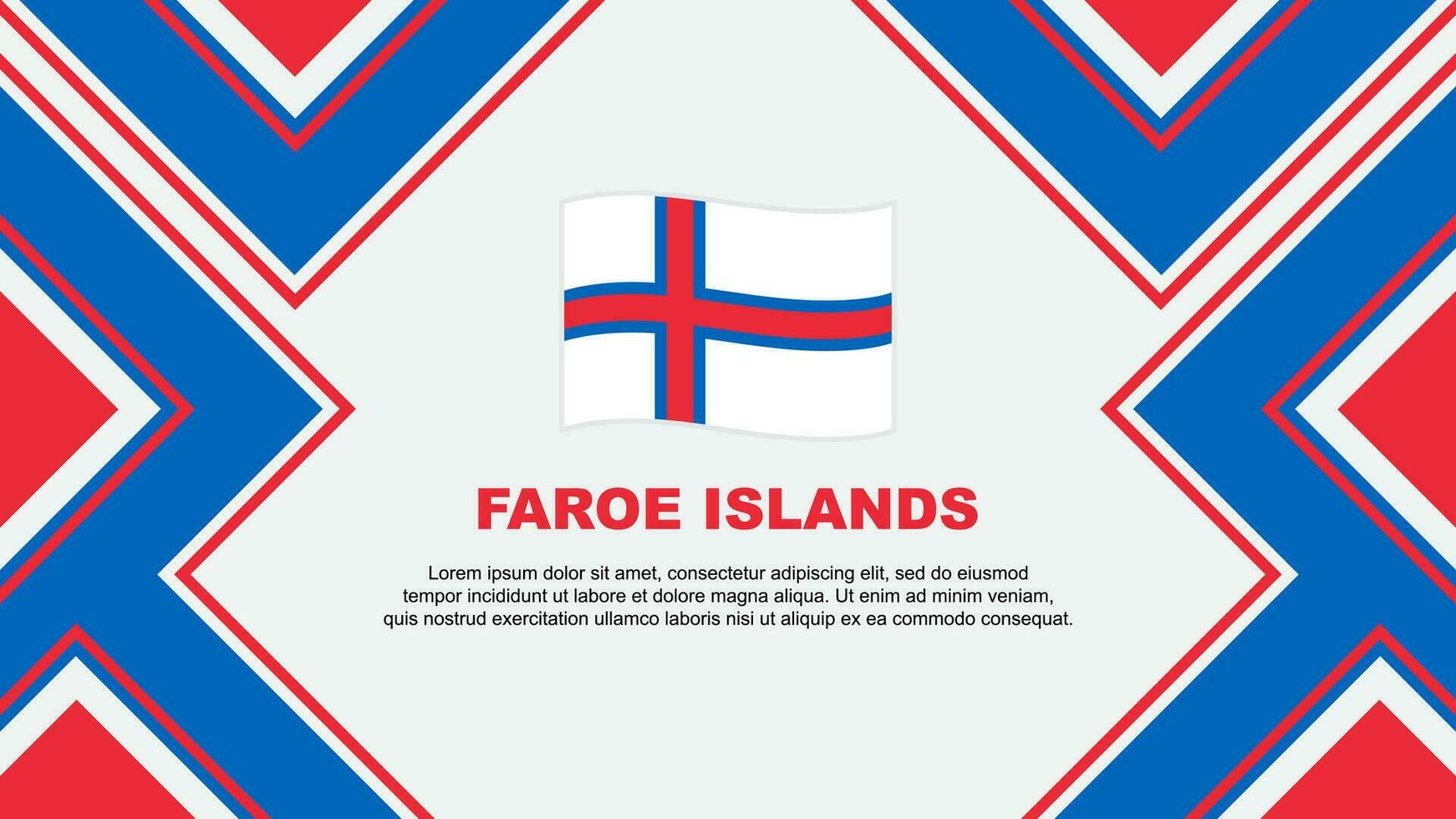 Färöer Inseln Flagge abstrakt Hintergrund Design Vorlage. Färöer Inseln Unabhängigkeit Tag Banner Hintergrund Vektor Illustration. Färöer Inseln Vektor