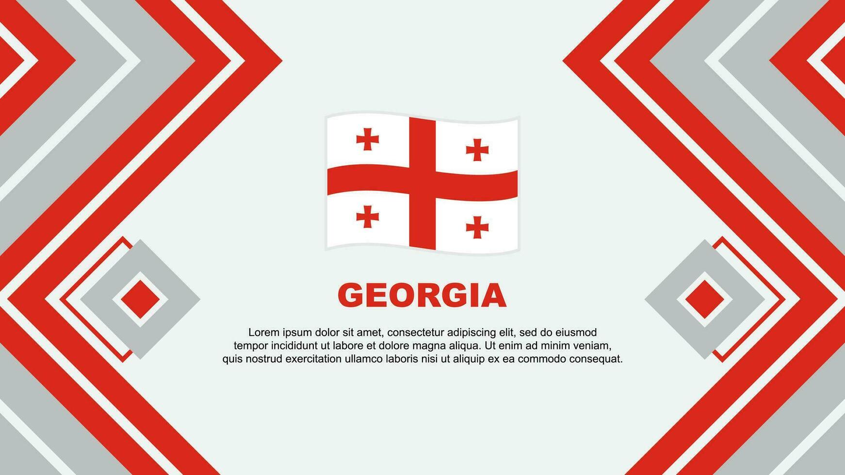 Georgia Flagge abstrakt Hintergrund Design Vorlage. Georgia Unabhängigkeit Tag Banner Hintergrund Vektor Illustration. Georgia Design