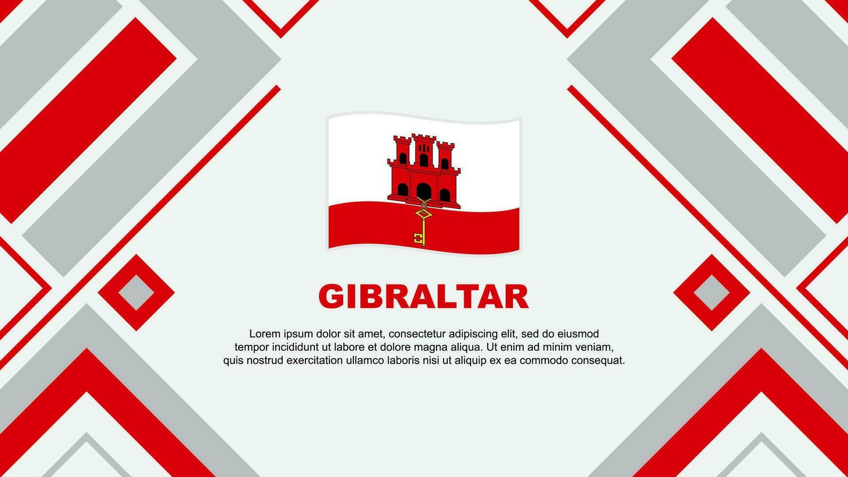 gibraltar flagga abstrakt bakgrund design mall. gibraltar oberoende dag baner tapet vektor illustration. gibraltar flagga