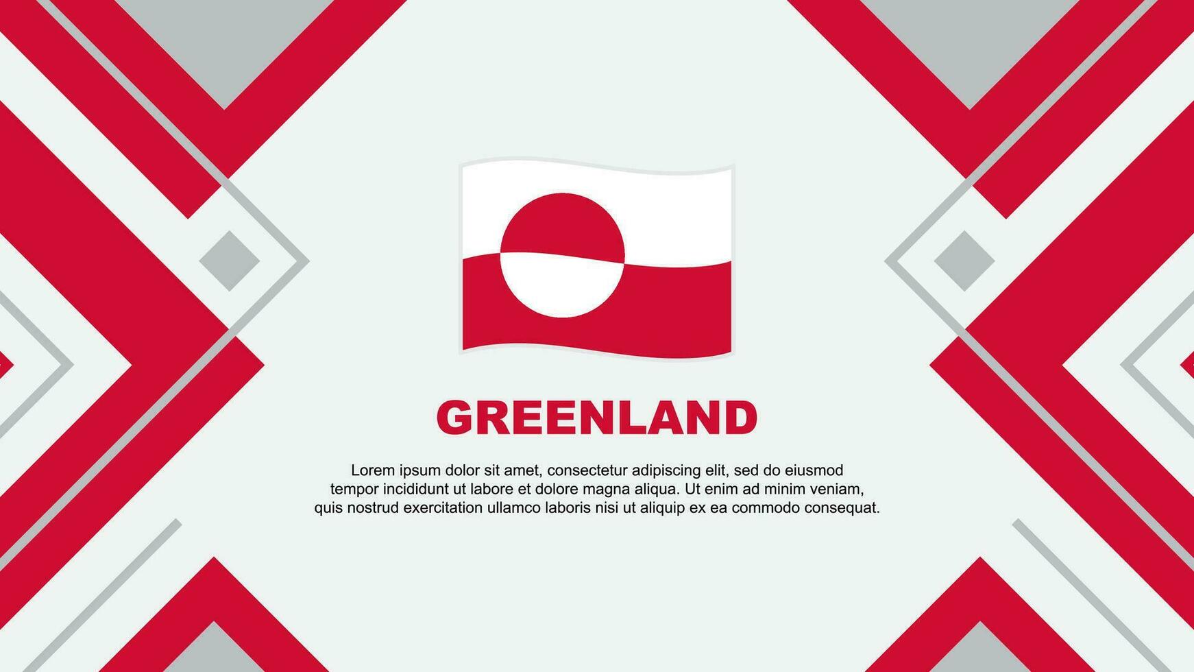 Grönland Flagge abstrakt Hintergrund Design Vorlage. Grönland Unabhängigkeit Tag Banner Hintergrund Vektor Illustration. Grönland Illustration