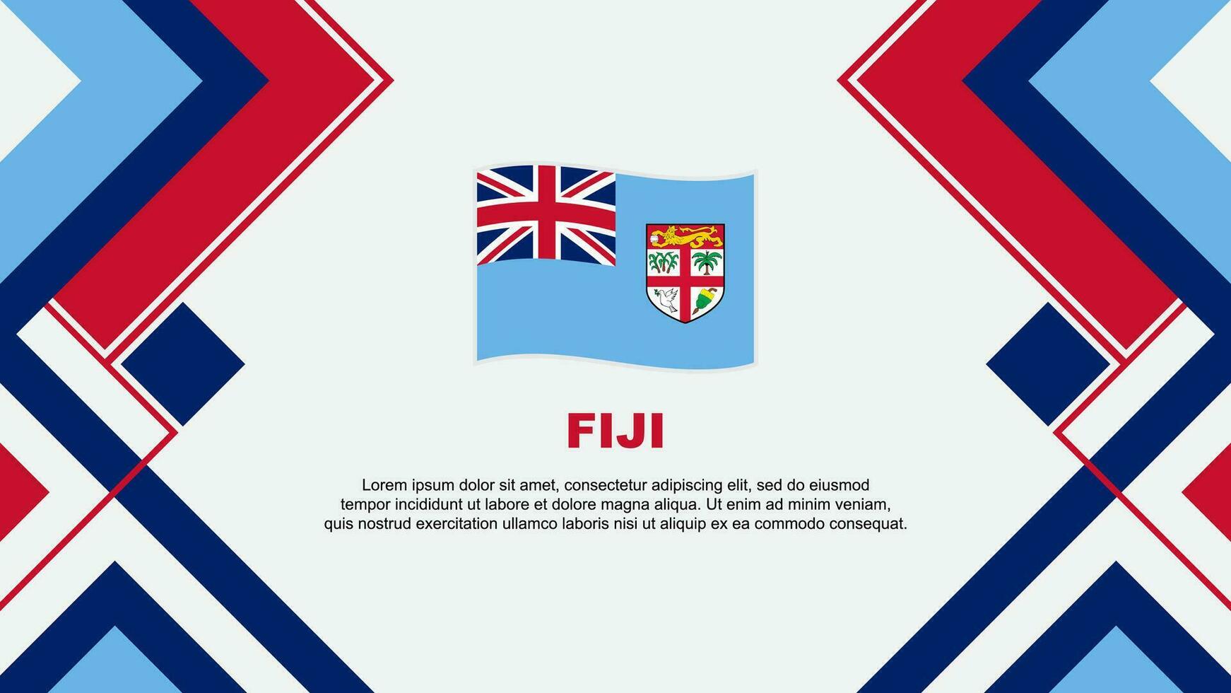 Fidschi Flagge abstrakt Hintergrund Design Vorlage. Fidschi Unabhängigkeit Tag Banner Hintergrund Vektor Illustration. Fidschi Banner