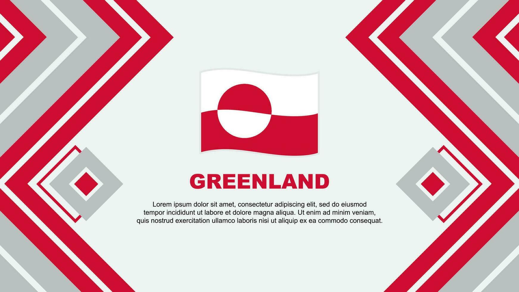 Grönland Flagge abstrakt Hintergrund Design Vorlage. Grönland Unabhängigkeit Tag Banner Hintergrund Vektor Illustration. Grönland Design