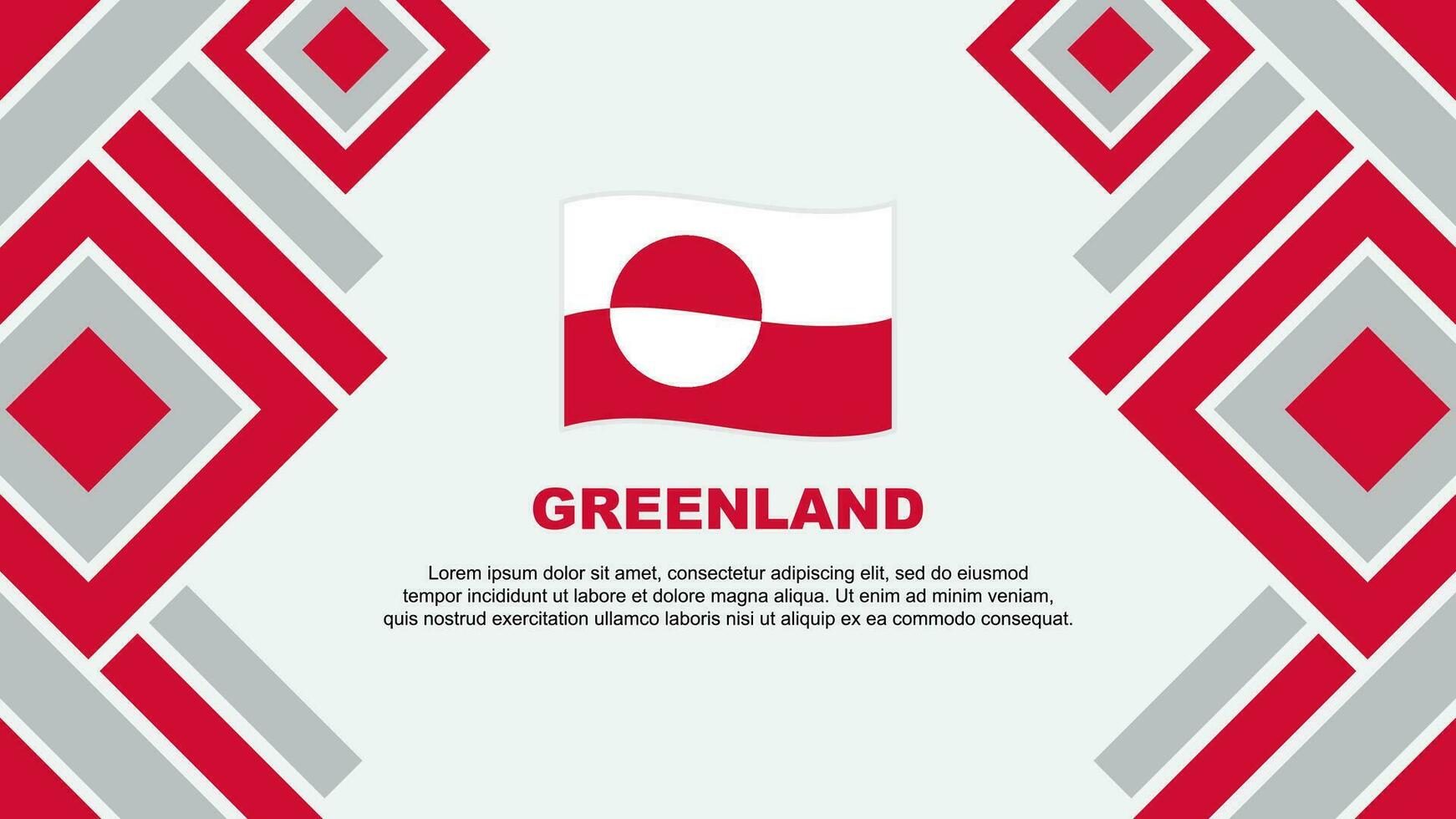 Grönland Flagge abstrakt Hintergrund Design Vorlage. Grönland Unabhängigkeit Tag Banner Hintergrund Vektor Illustration. Grönland
