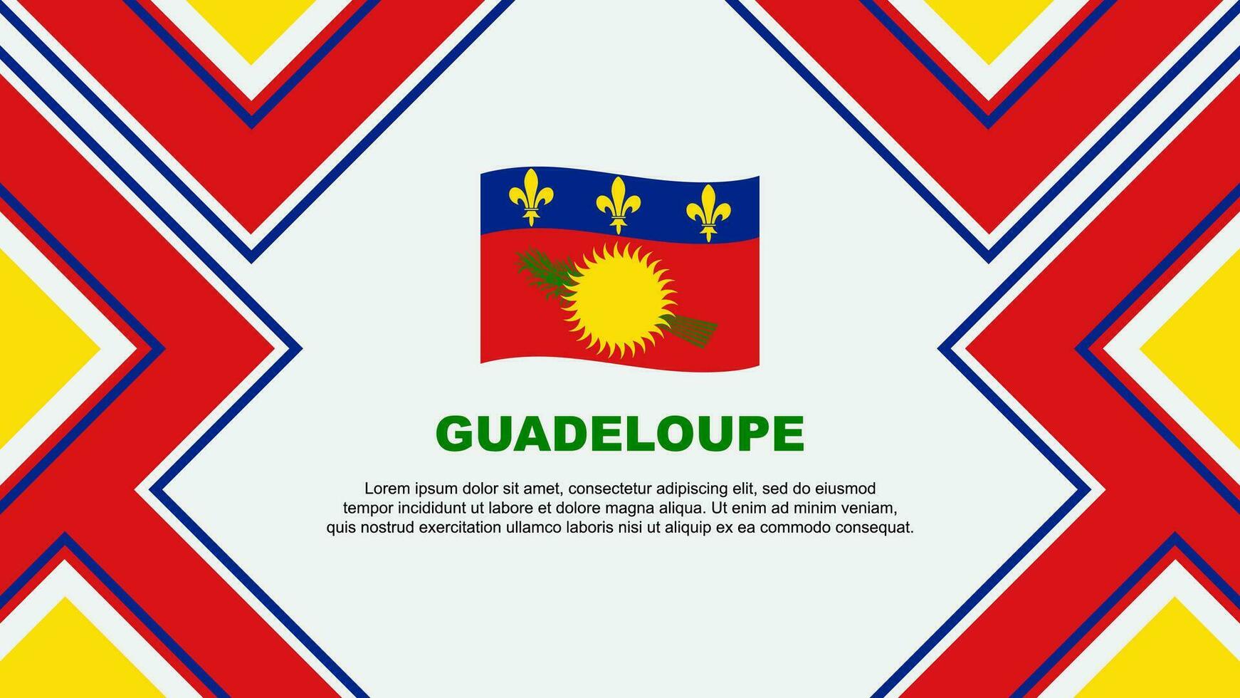 guadeloupe flagga abstrakt bakgrund design mall. guadeloupe oberoende dag baner tapet vektor illustration. guadeloupe vektor