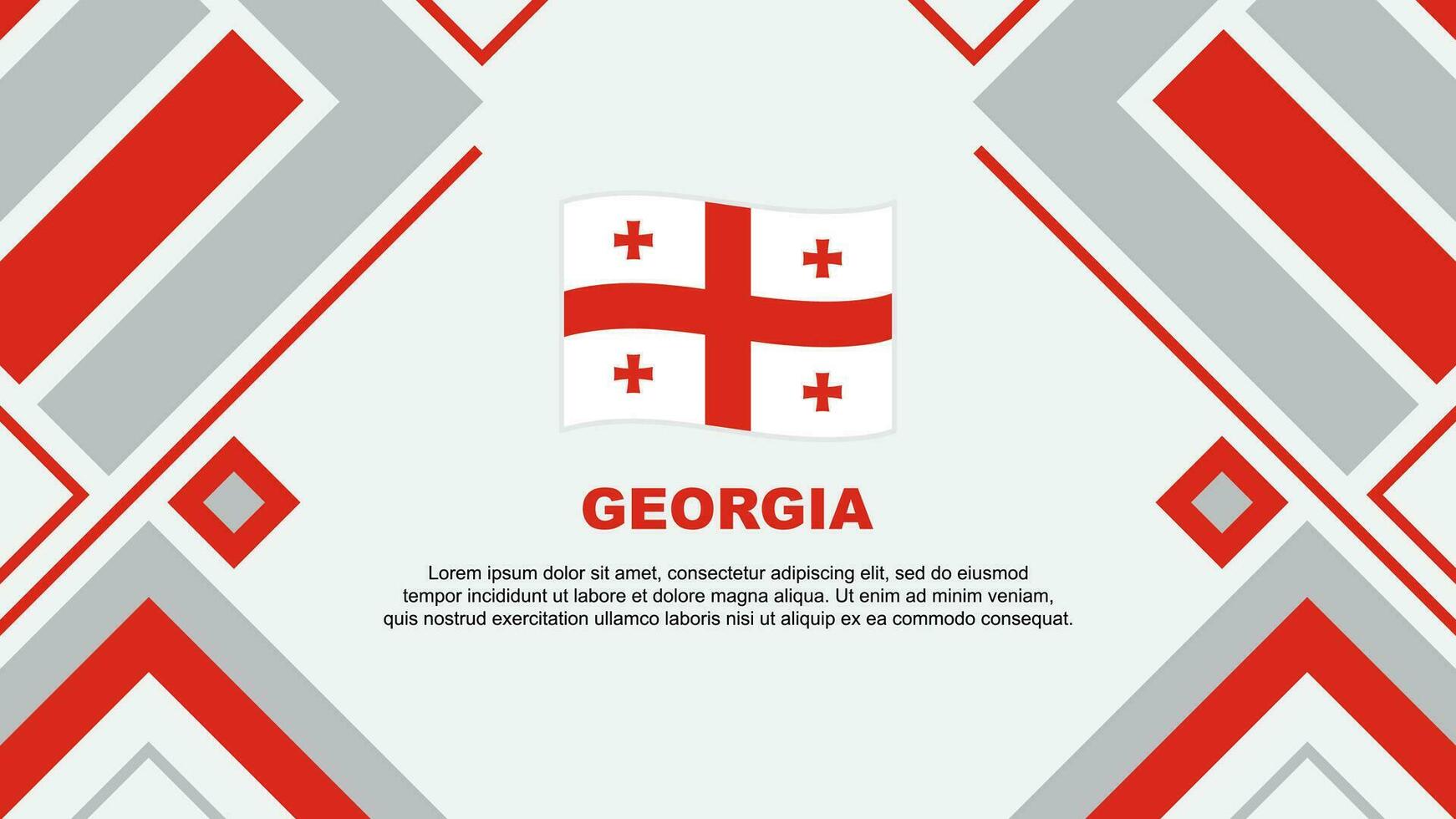 Georgia Flagge abstrakt Hintergrund Design Vorlage. Georgia Unabhängigkeit Tag Banner Hintergrund Vektor Illustration. Georgia Flagge