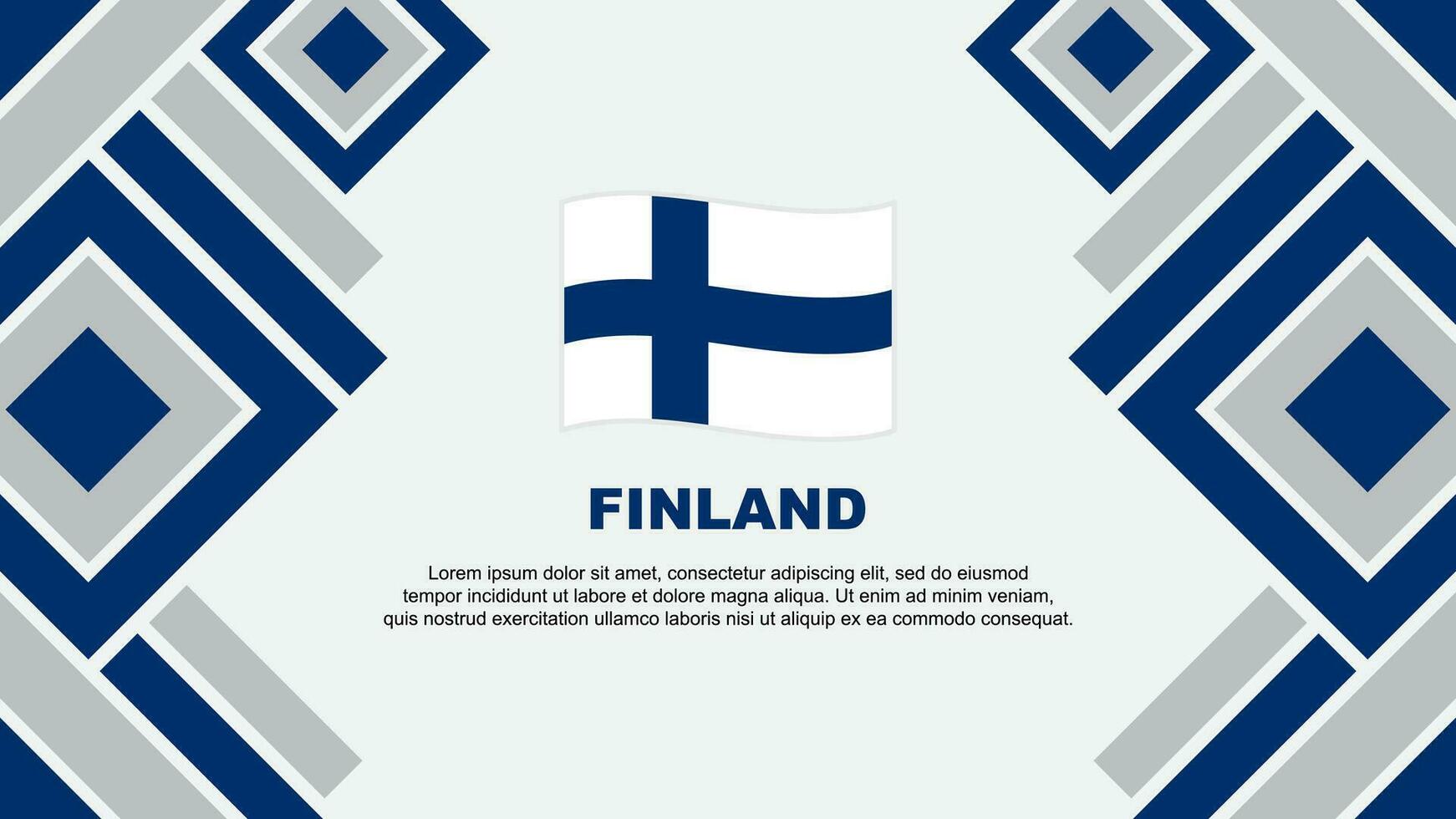 Finnland Flagge abstrakt Hintergrund Design Vorlage. Finnland Unabhängigkeit Tag Banner Hintergrund Vektor Illustration. Finnland