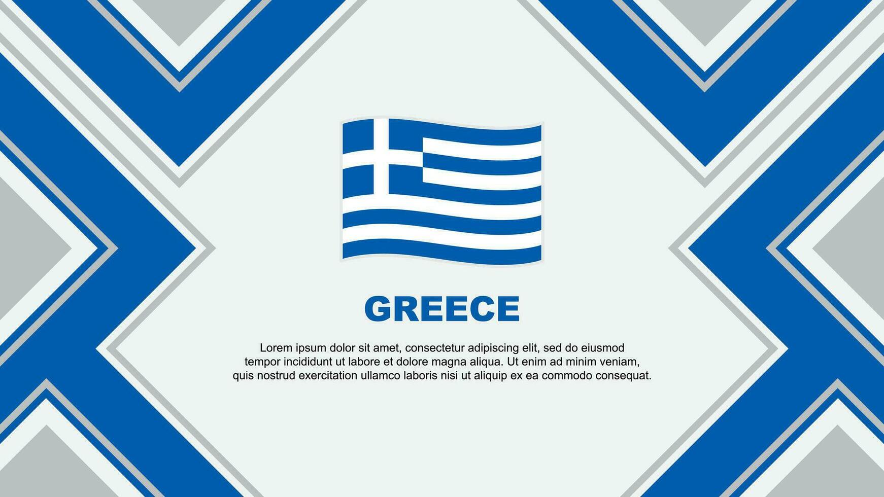 Griechenland Flagge abstrakt Hintergrund Design Vorlage. Griechenland Unabhängigkeit Tag Banner Hintergrund Vektor Illustration. Griechenland Vektor