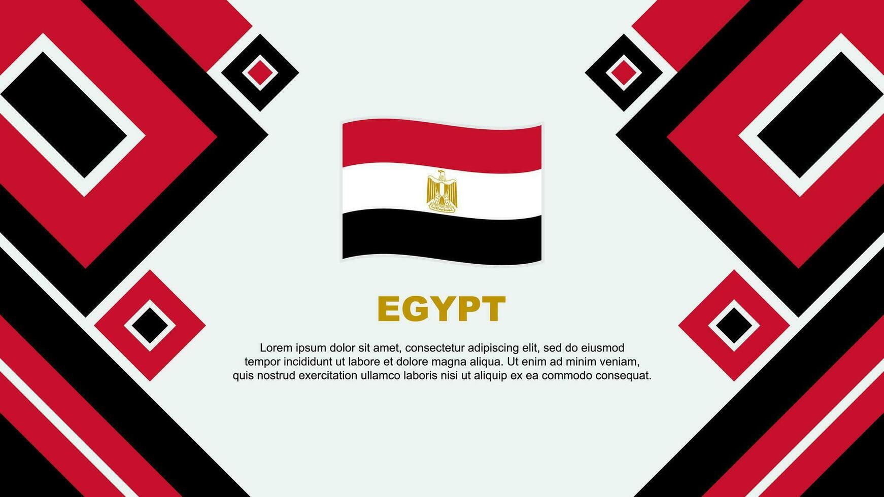 Ägypten Flagge abstrakt Hintergrund Design Vorlage. Ägypten Unabhängigkeit Tag Banner Hintergrund Vektor Illustration. Ägypten Karikatur