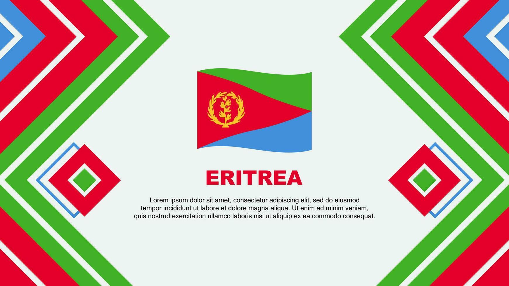 eritrea Flagge abstrakt Hintergrund Design Vorlage. eritrea Unabhängigkeit Tag Banner Hintergrund Vektor Illustration. eritrea Design