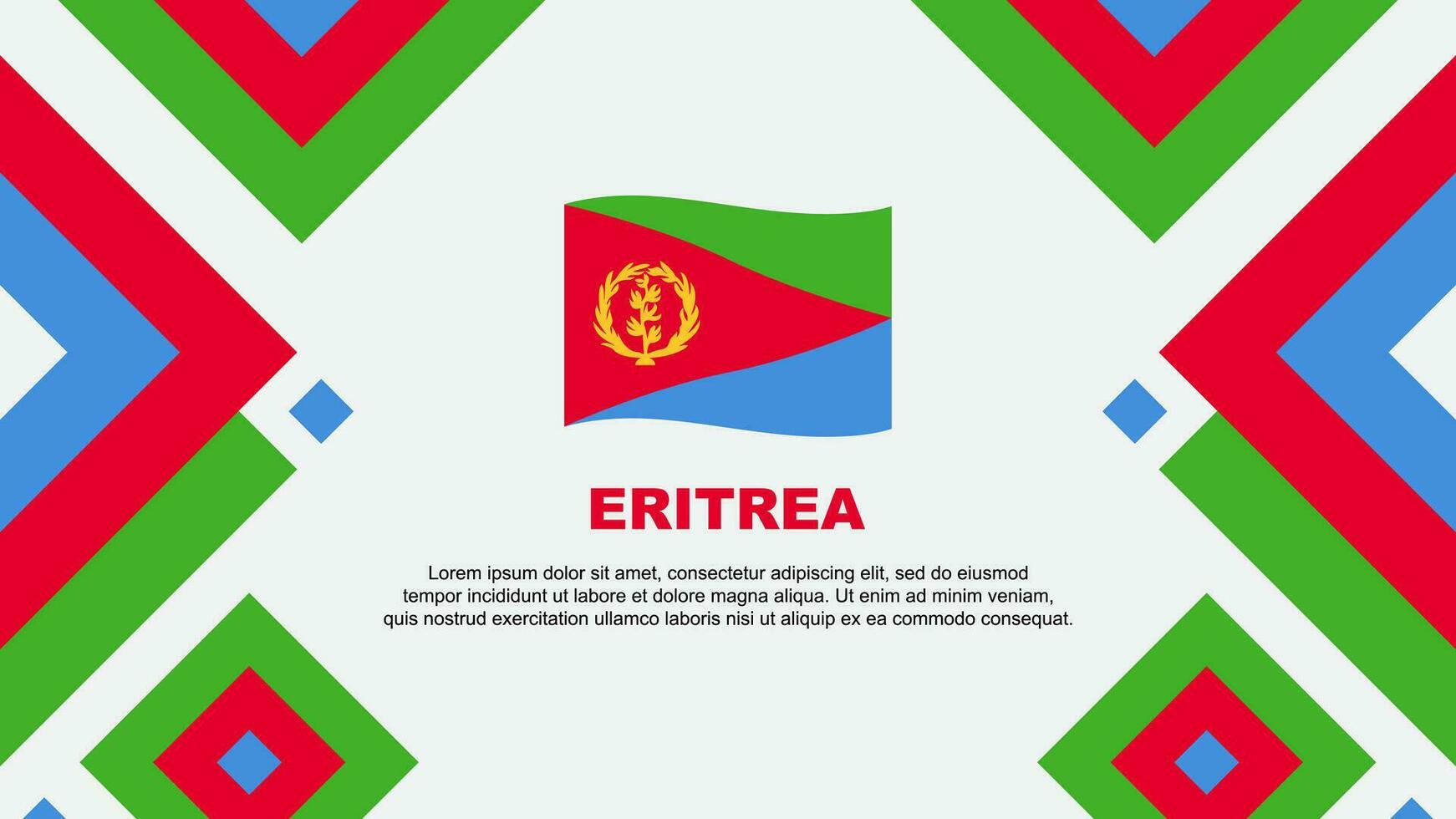 eritrea flagga abstrakt bakgrund design mall. eritrea oberoende dag baner tapet vektor illustration. eritrea mall