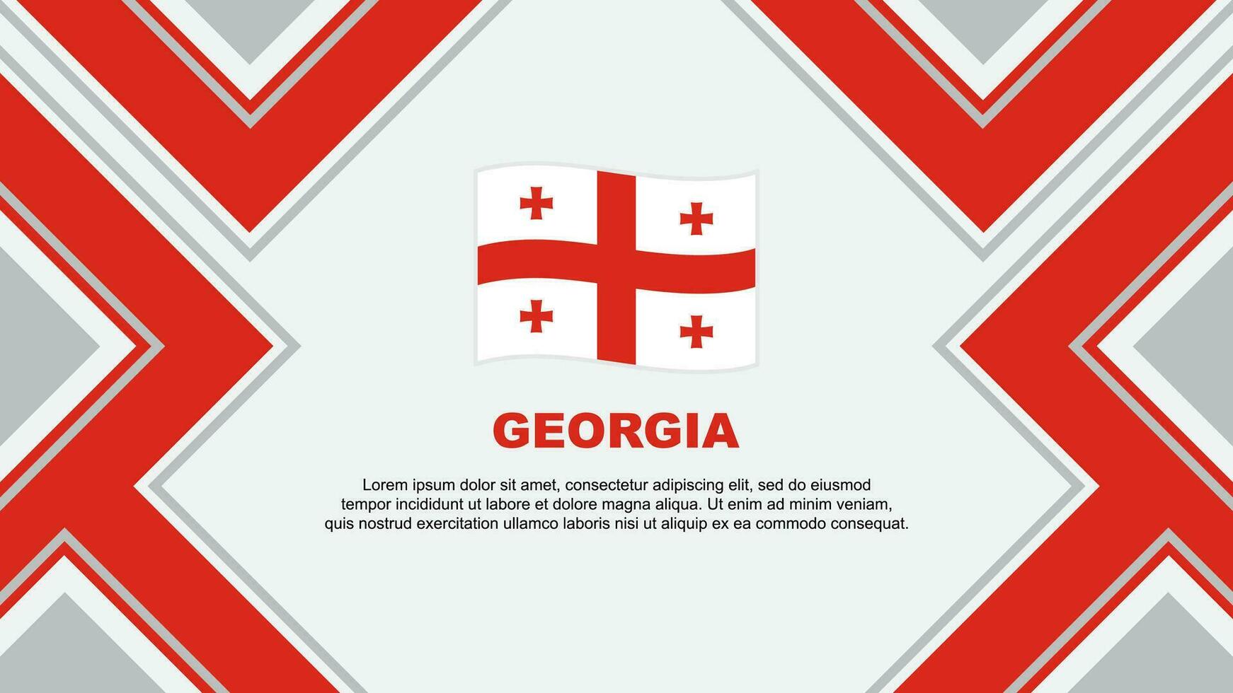 Georgia Flagge abstrakt Hintergrund Design Vorlage. Georgia Unabhängigkeit Tag Banner Hintergrund Vektor Illustration. Georgia Vektor