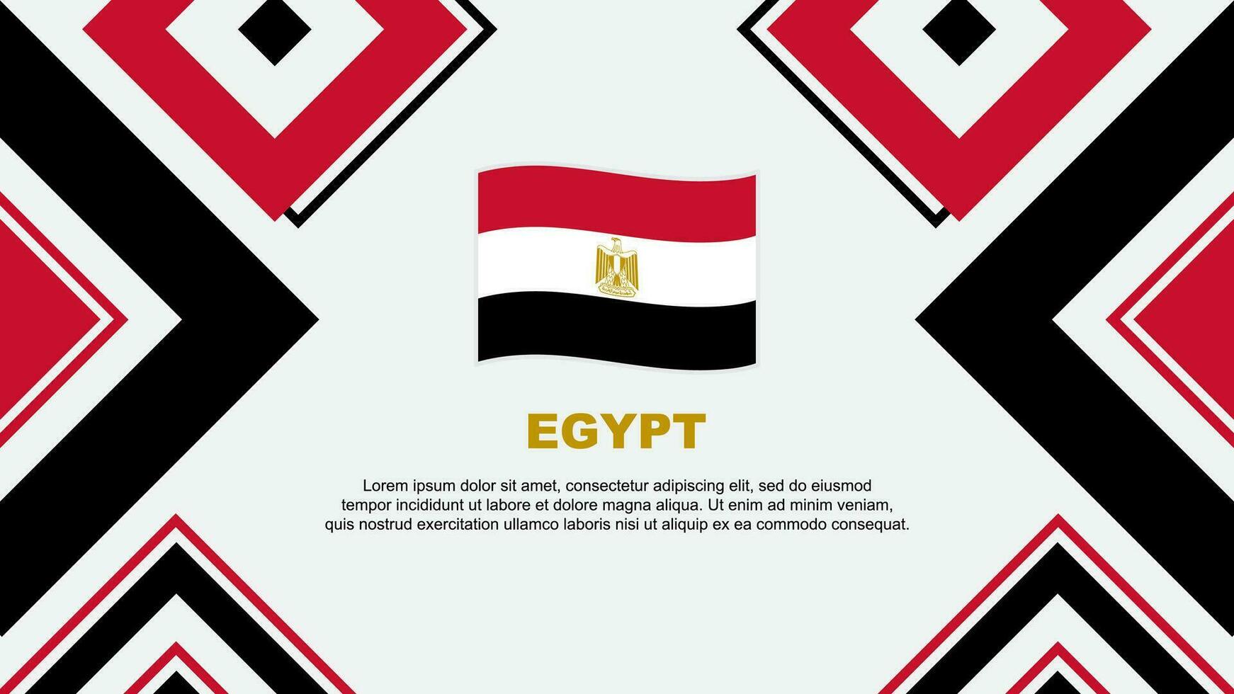 Ägypten Flagge abstrakt Hintergrund Design Vorlage. Ägypten Unabhängigkeit Tag Banner Hintergrund Vektor Illustration. Ägypten Unabhängigkeit Tag