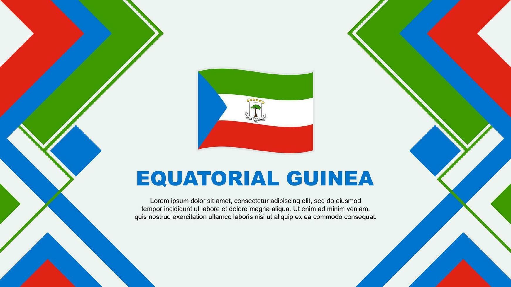 ekvatorial guinea flagga abstrakt bakgrund design mall. ekvatorial guinea oberoende dag baner tapet vektor illustration. ekvatorial guinea baner