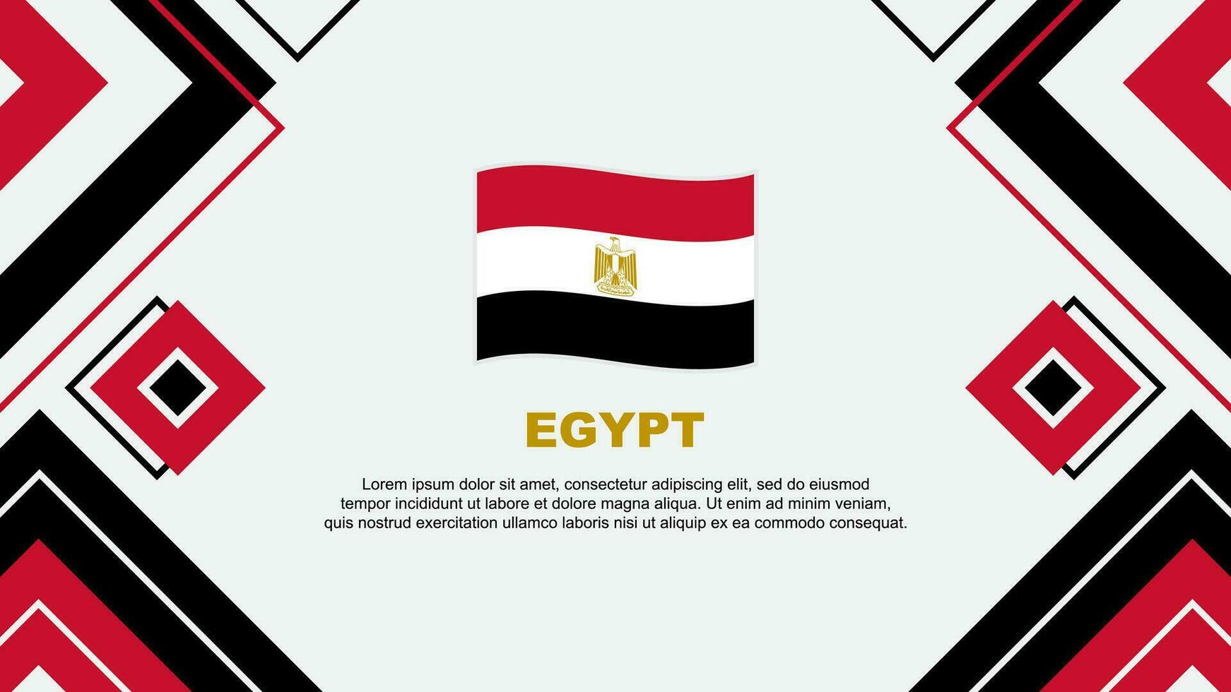 Ägypten Flagge abstrakt Hintergrund Design Vorlage. Ägypten Unabhängigkeit Tag Banner Hintergrund Vektor Illustration. Ägypten Hintergrund