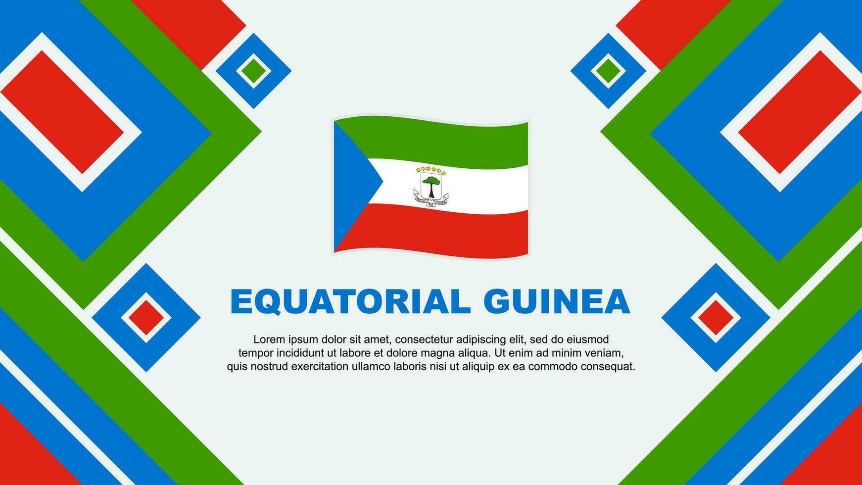 ekvatorial guinea flagga abstrakt bakgrund design mall. ekvatorial guinea oberoende dag baner tapet vektor illustration. ekvatorial guinea tecknad serie