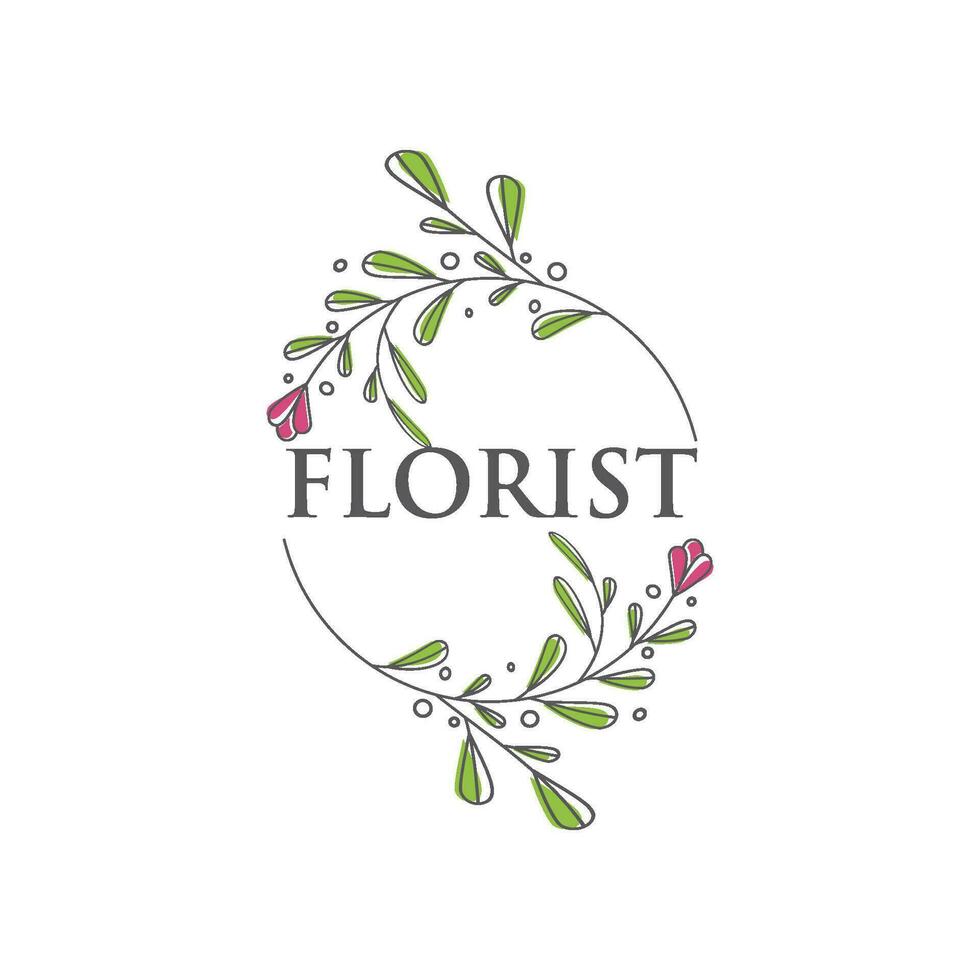 skönhet florist vektor ikon design