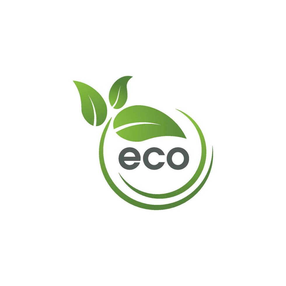 eco av grön träd blad ekologi vektor