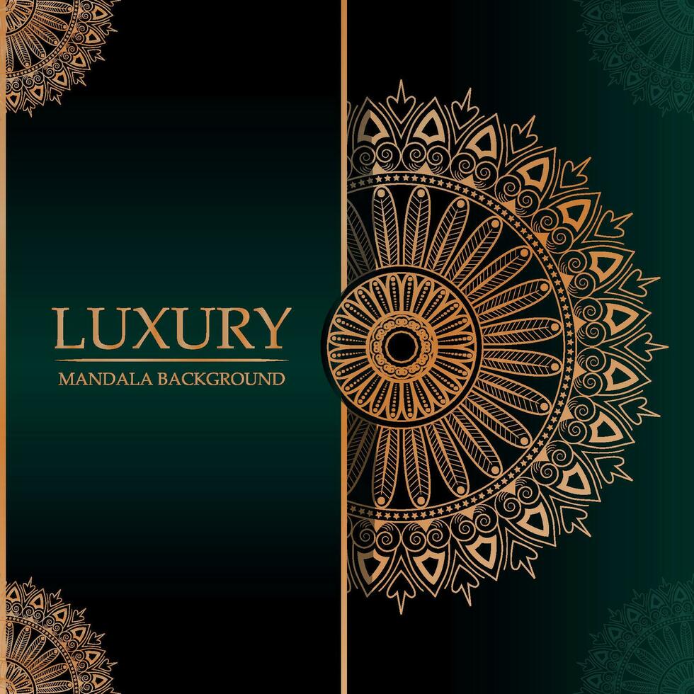 Luxus Hintergrund mit golden Mandala Ornamente zum Henna, mehndi, Tätowierungen, und Dekoration, dekorativ Ornament im ethnisch orientalisch Stil vektor