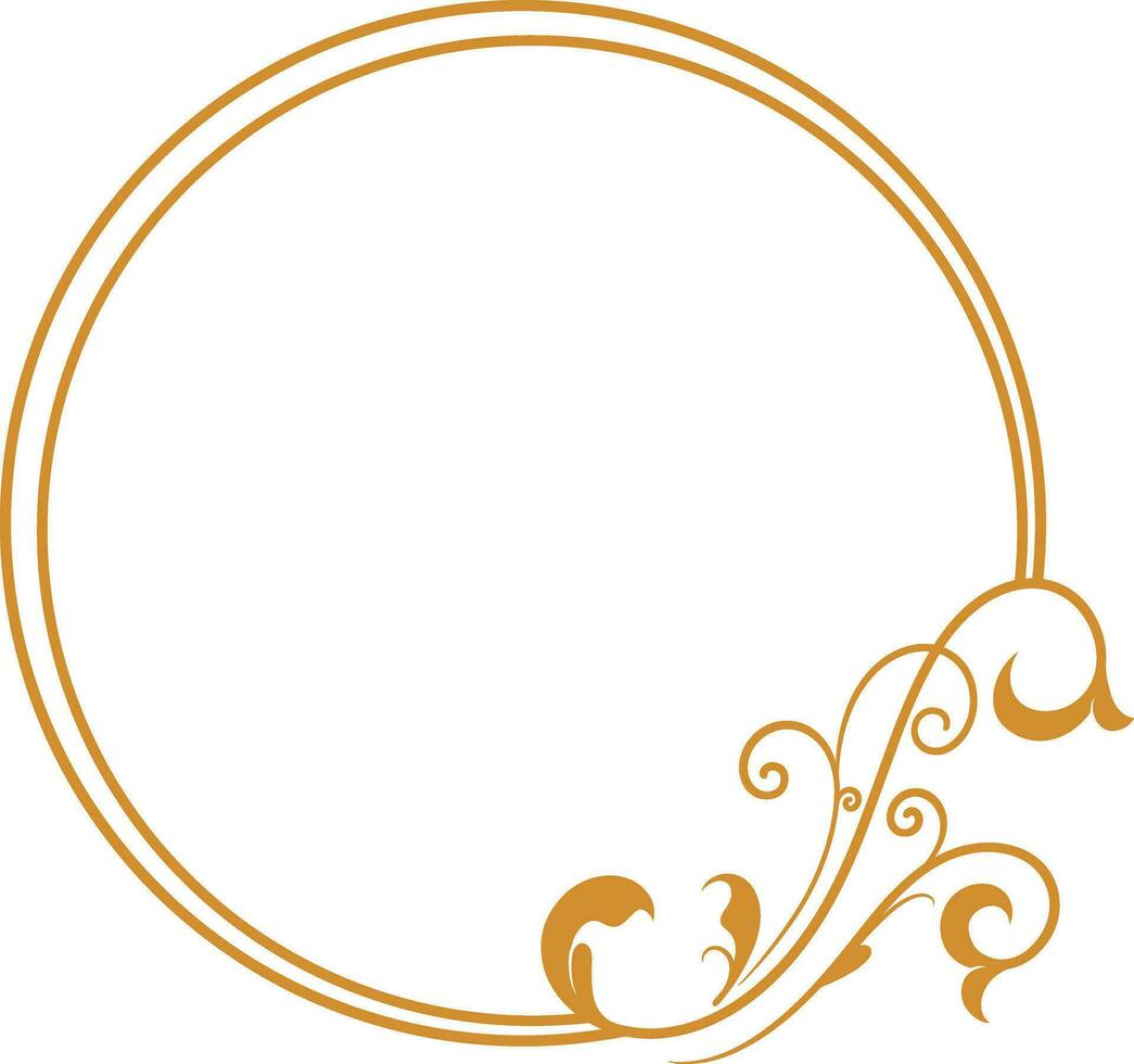 cirkel ram med dekorativ blommig årgång prydnad vektor illustration