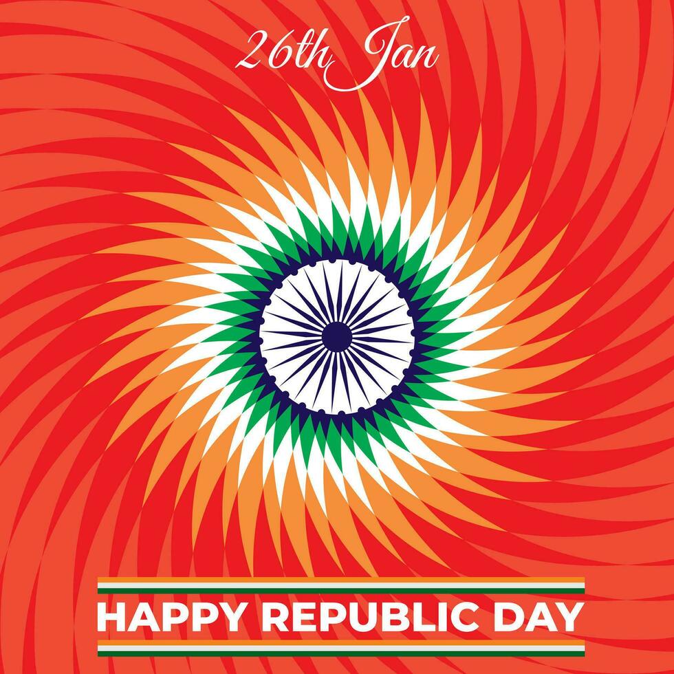 republik dag hälsningar med nationell Färg och symbol vektor