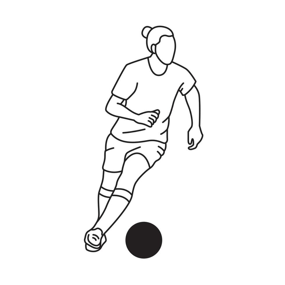 Fußball Spieler Pose Design Vorlage vektor