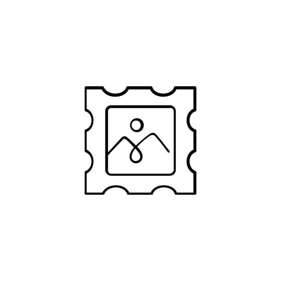 Briefmarken Linie Stil Symbol Design vektor