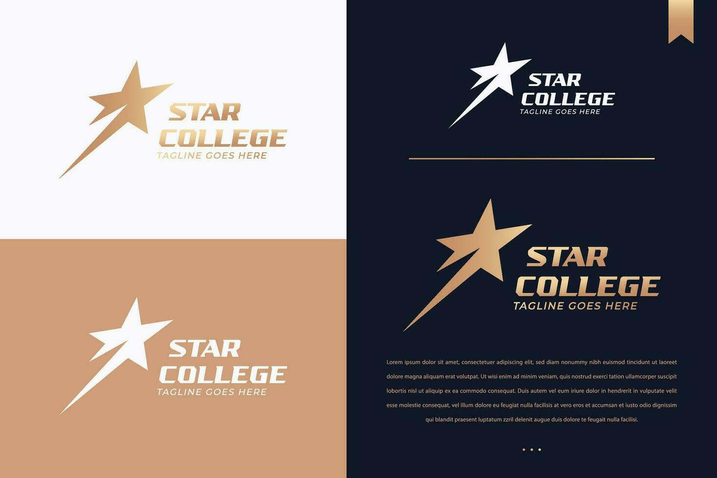 stjärna form logotyp tilldela för branding akademi och kändisar elegant tecken symbol vektor