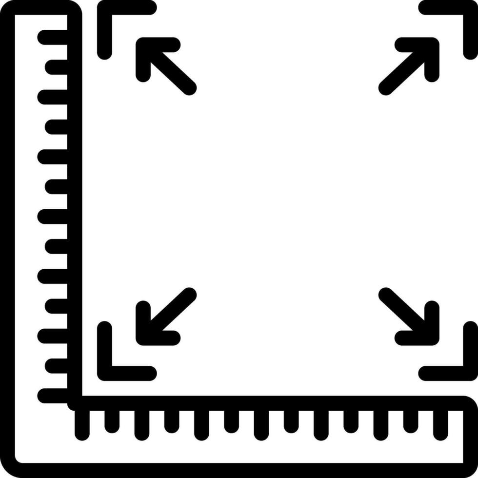 Linie Symbol zum Größe vektor