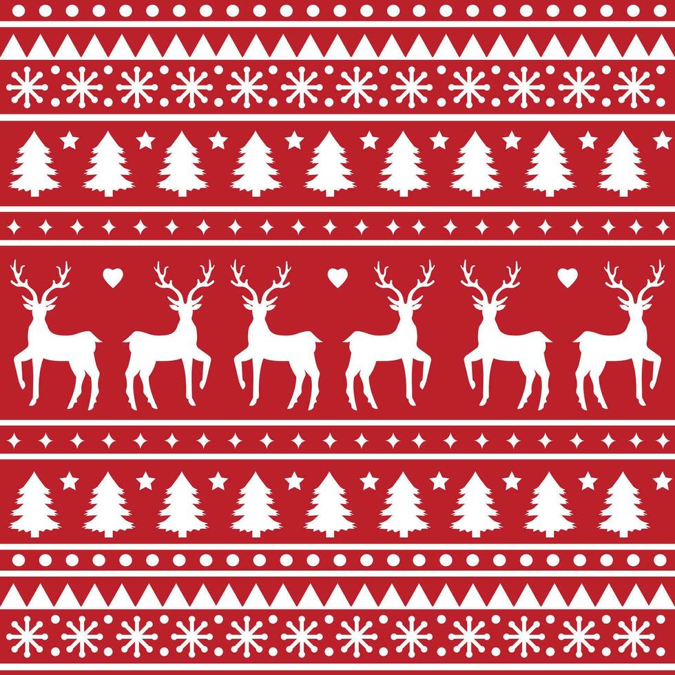 sömlös scandinavian mönster för jul och ny år för vinter- hatt, ful Tröja, hoppare, papper eller Övrig mönster. vektor