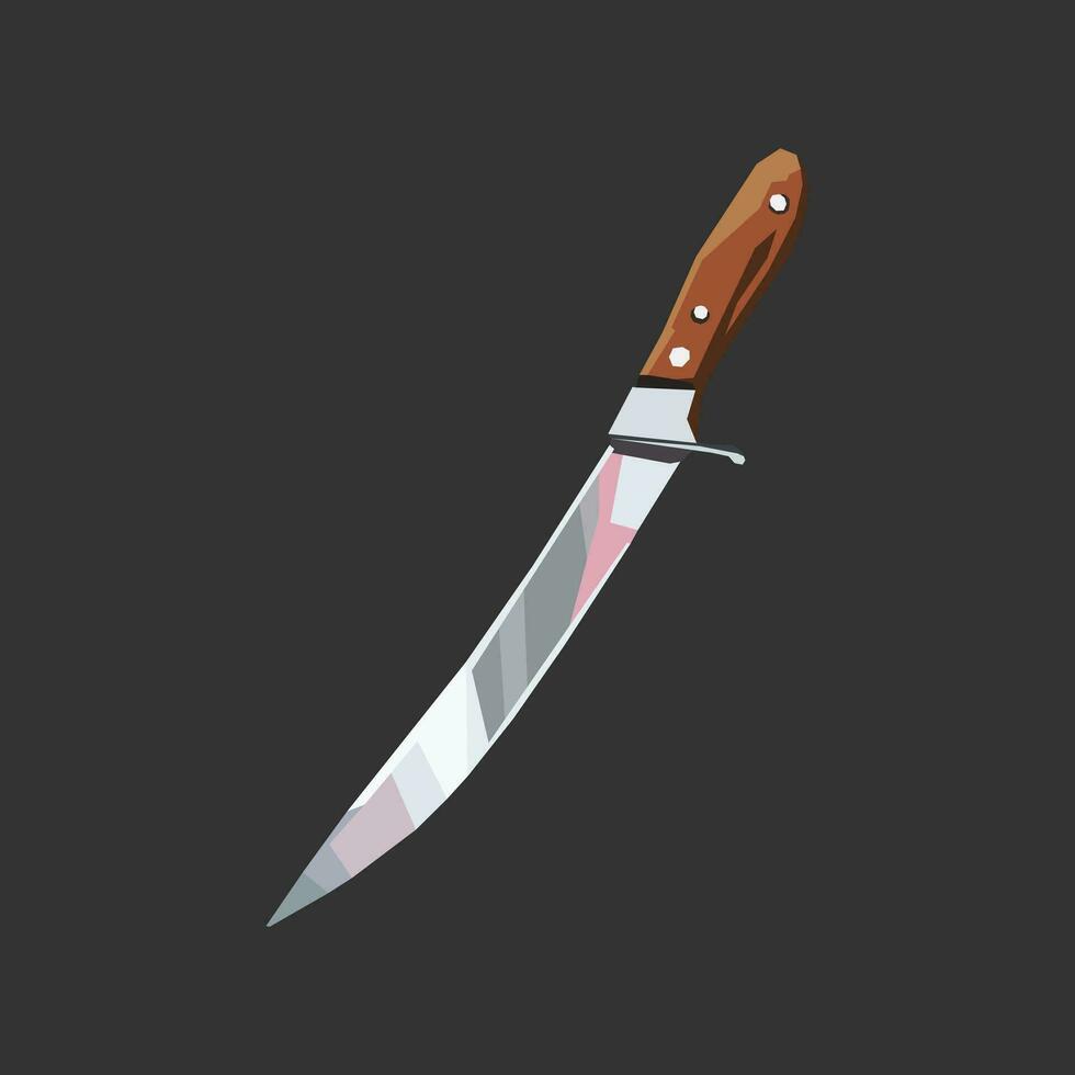 kniv dragen använder sig av wpap konst stil, pop- konst, vektor illustration.