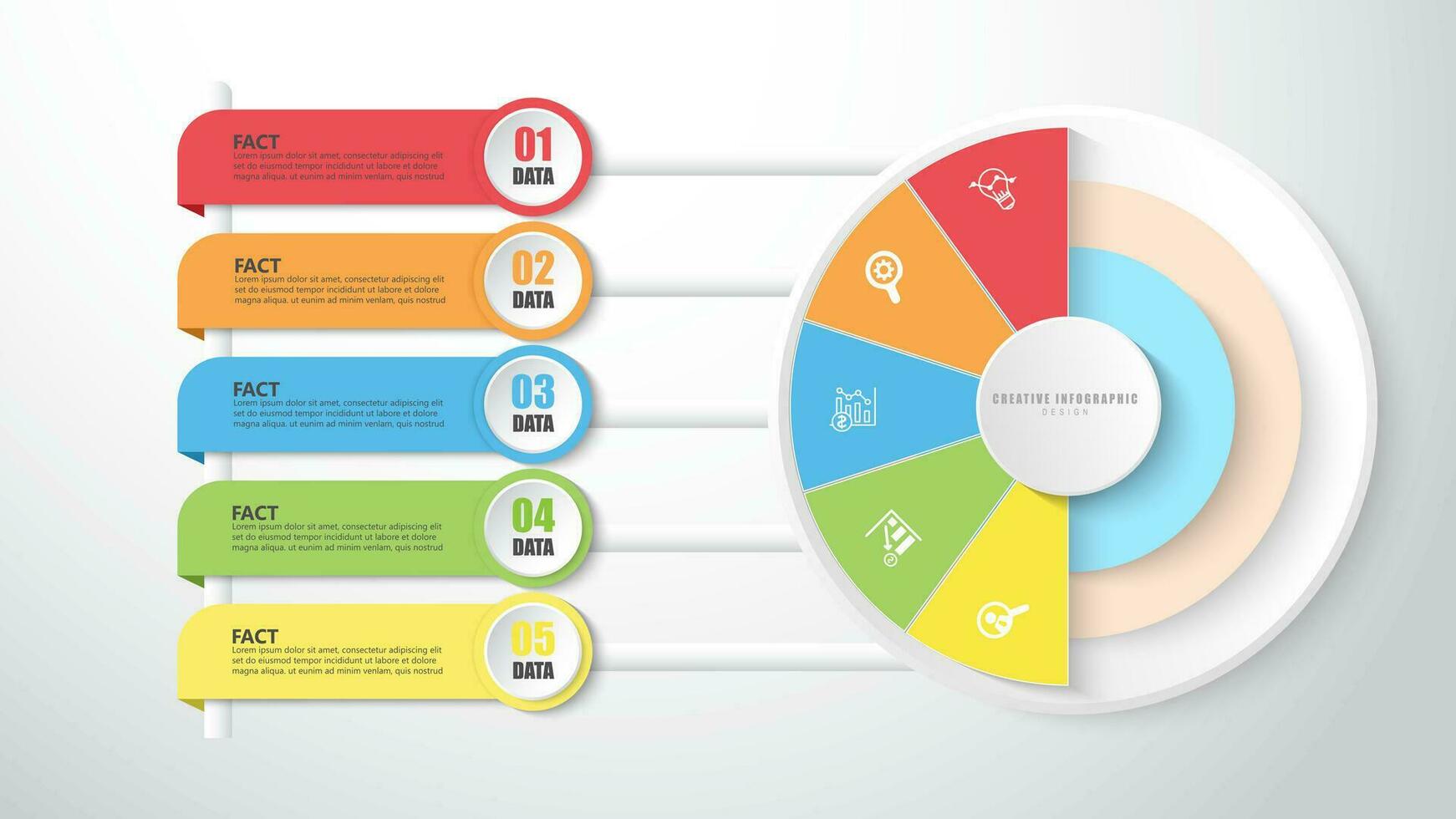 modern eben gerundet Infografik Design Vektor