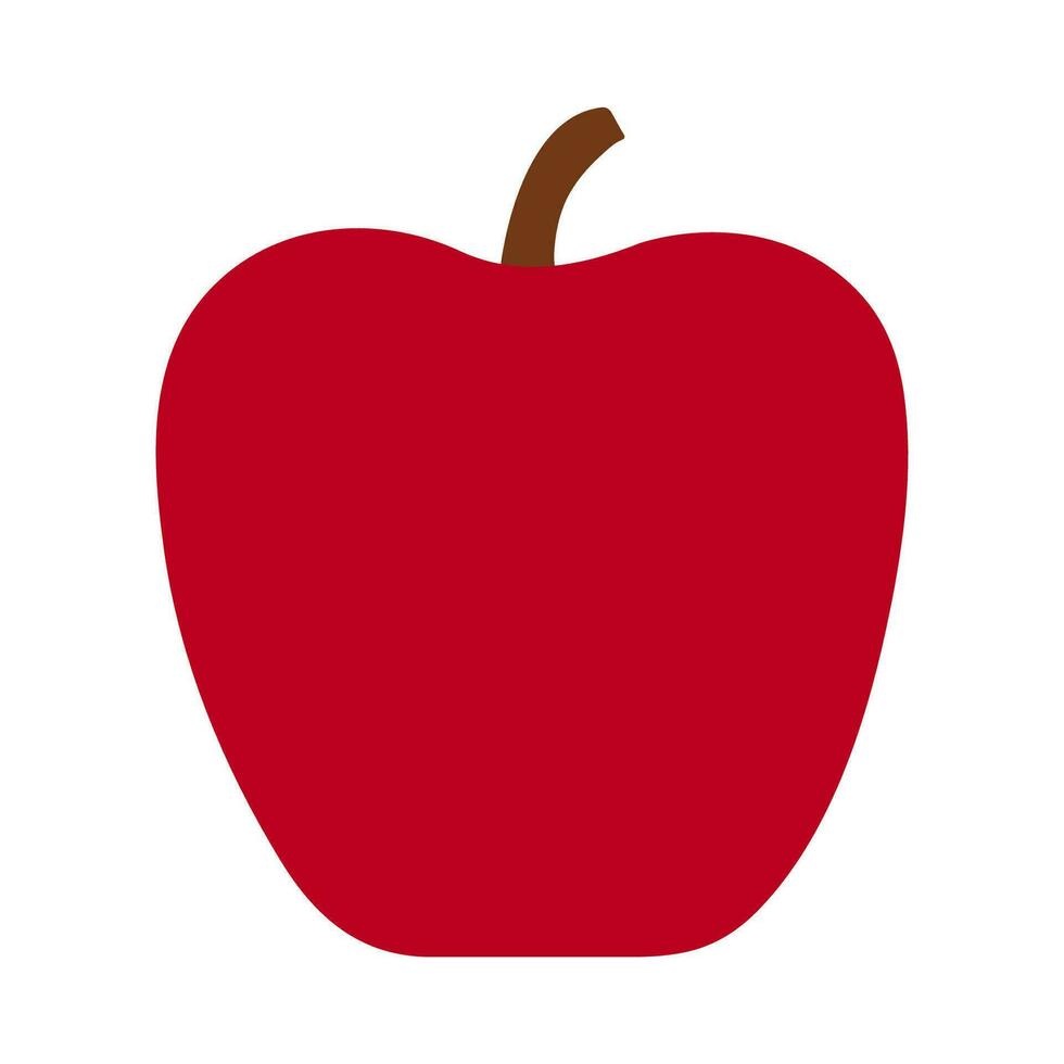 frisch Apfel Obst isoliert auf Weiß Hintergrund, eben Design Vektor Illustration