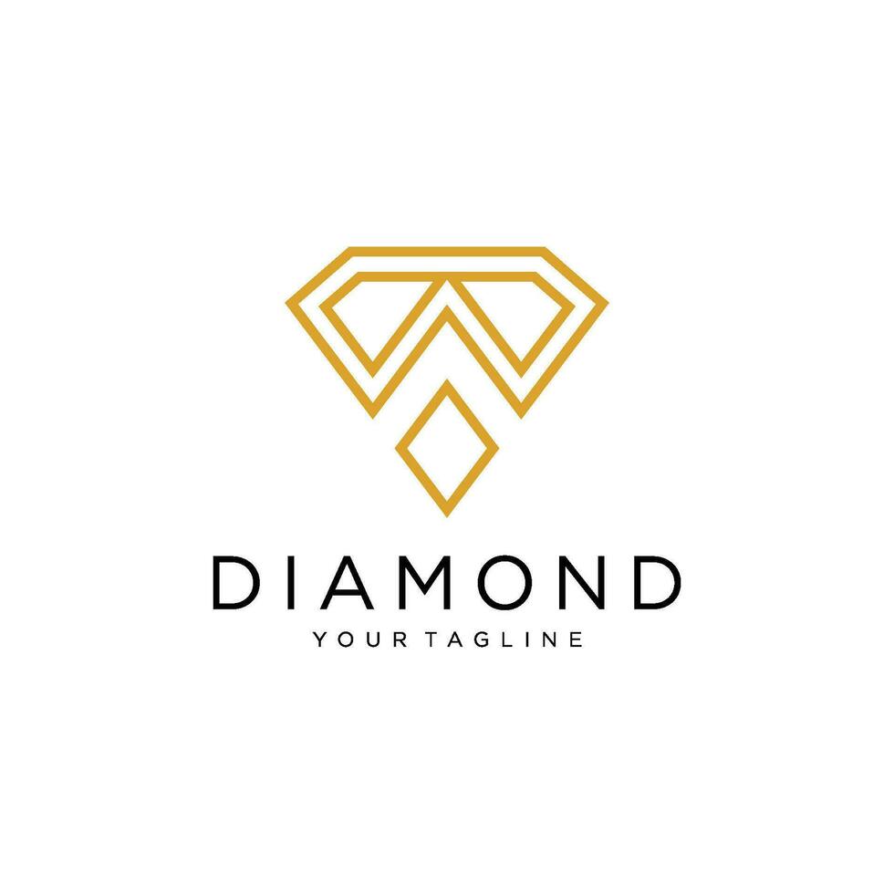 Diamant Logo Vorlage Vektor Icon Illustration Design