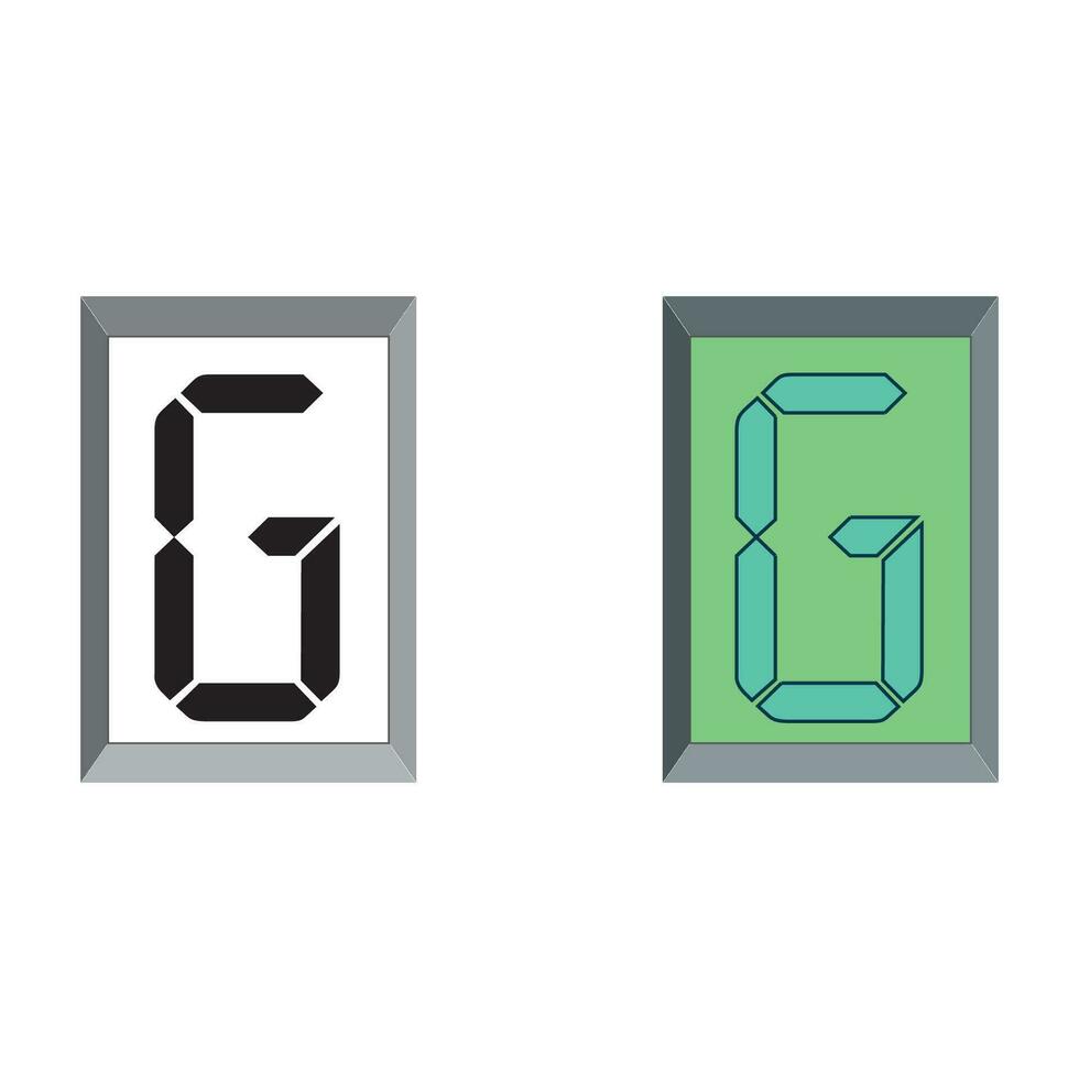 konst digital första caps font huvudstad brev g vektor design