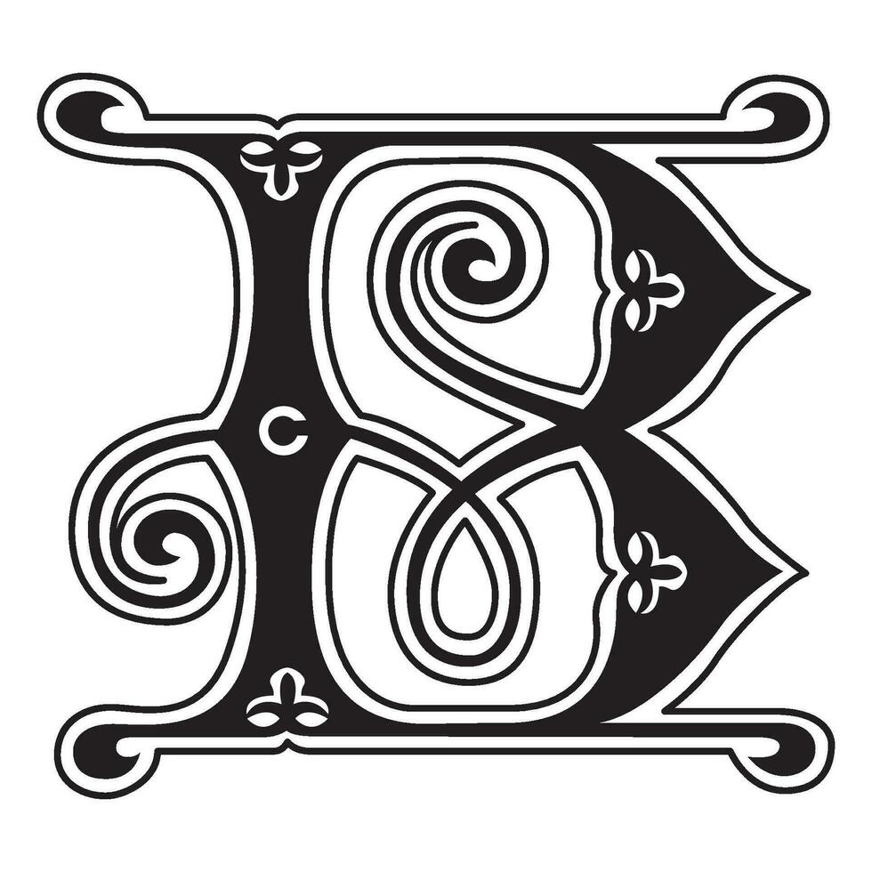 konst ingefära första caps font huvudstad brev b vektor design