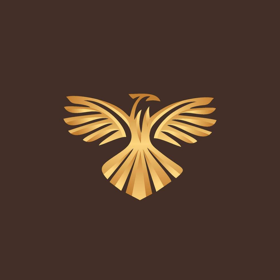das Adler Logo Design hat Abstufungen vektor