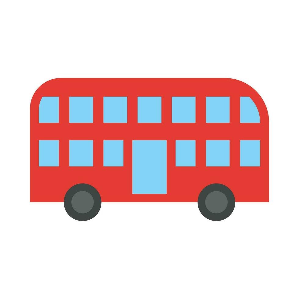 dubbel- buss vektor platt ikon för personlig och kommersiell använda sig av.