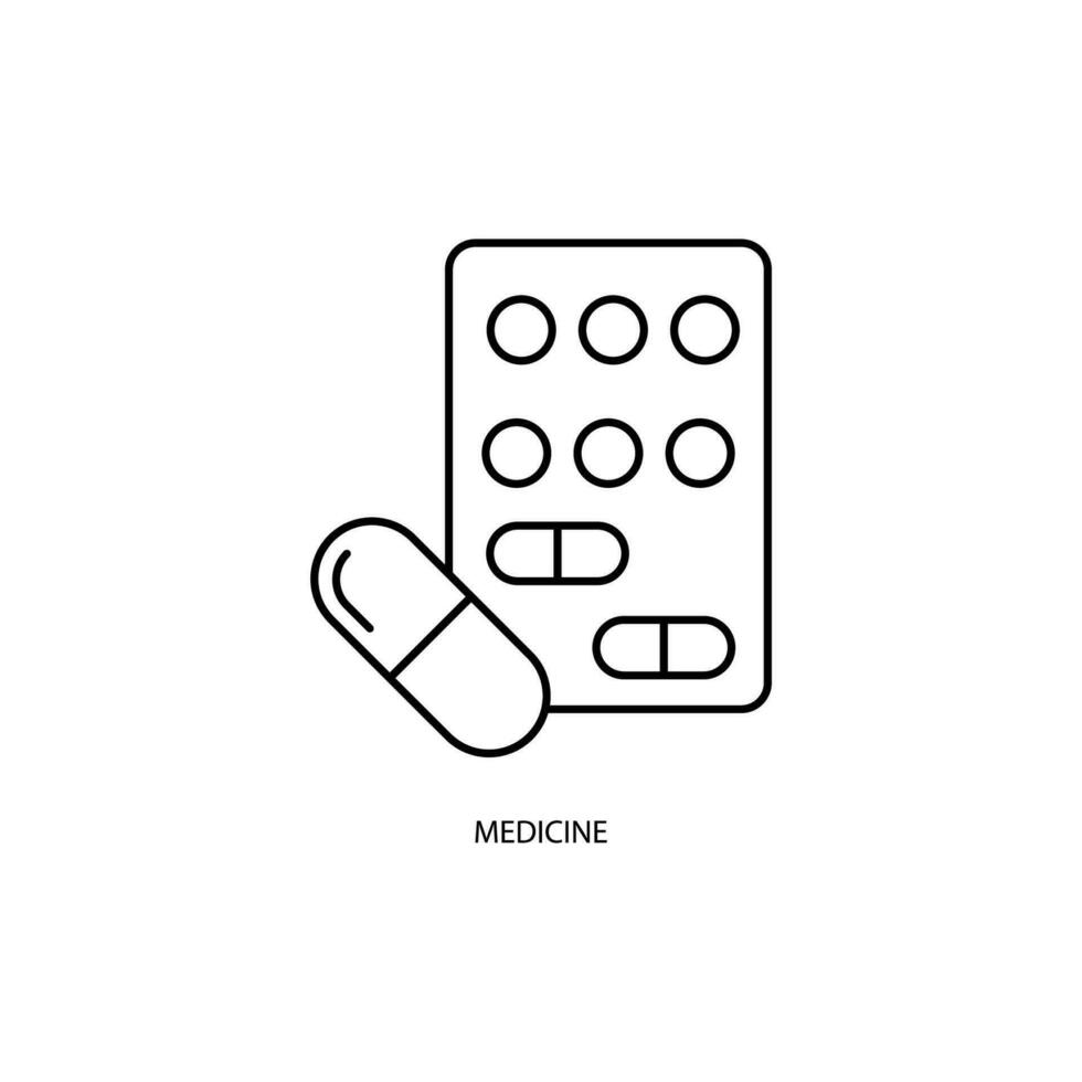 medicin begrepp linje ikon. enkel element illustration. medicin begrepp översikt symbol design. vektor