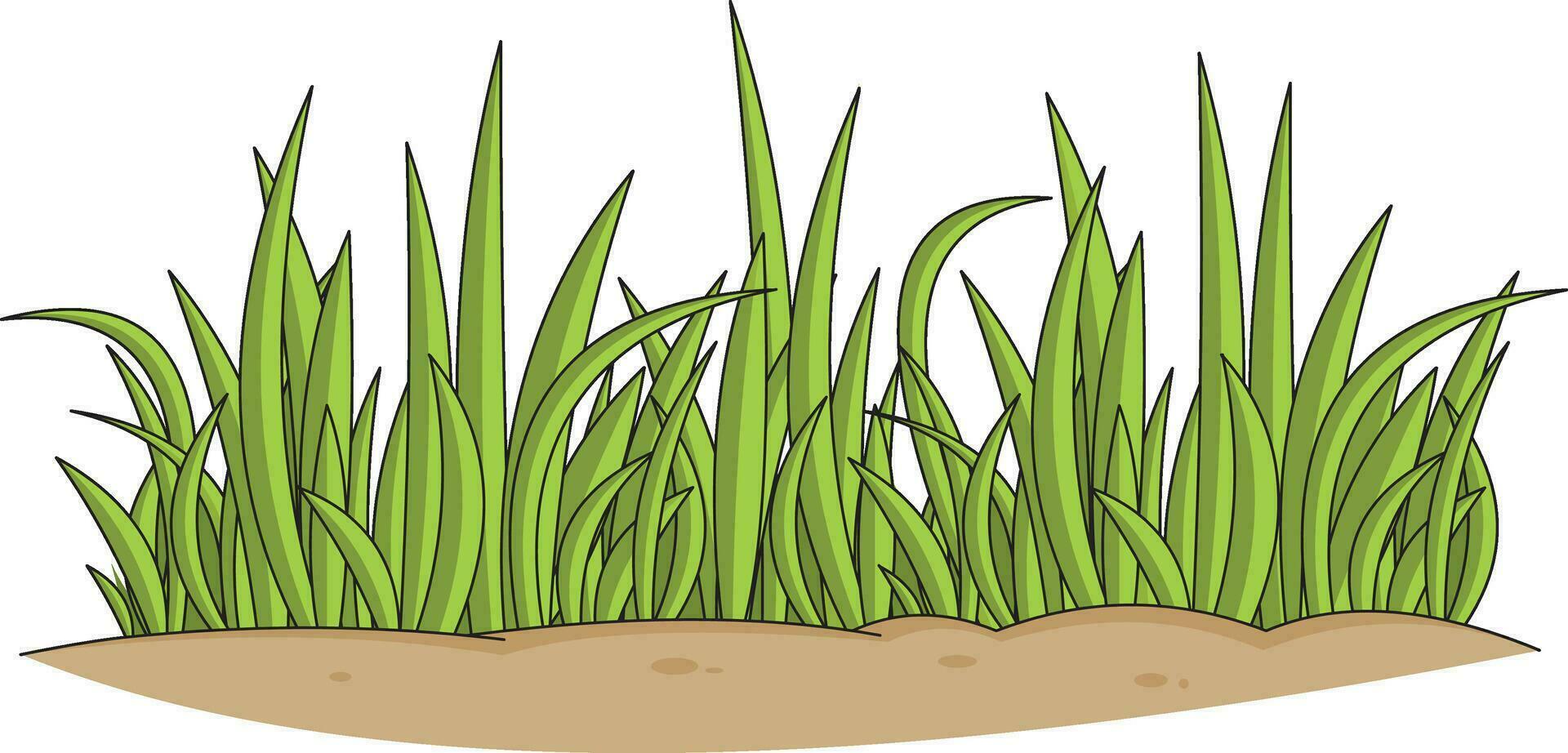 gräs vektor illustration med ett isolerat bakgrund