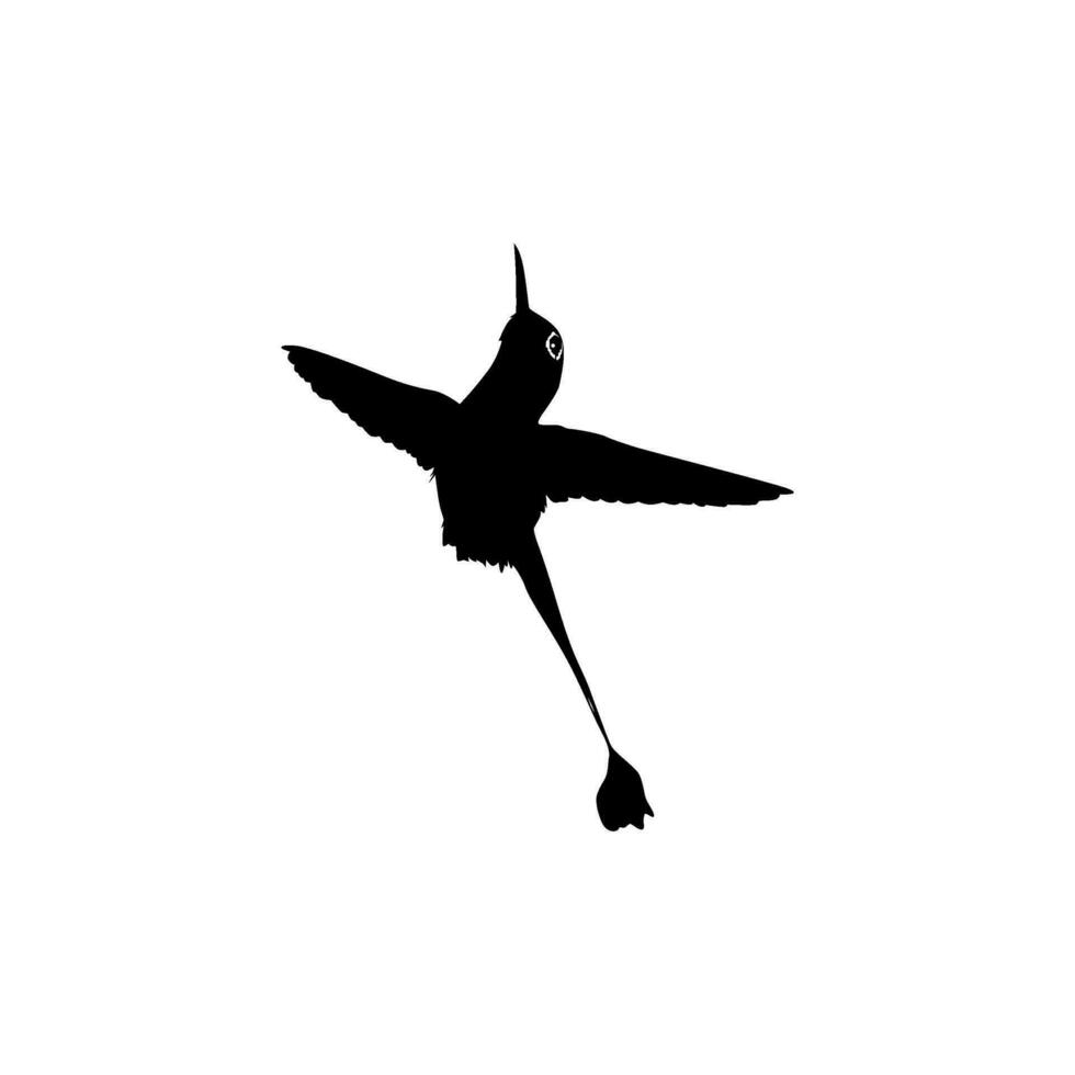 flygande kolibri silhuett, kan använda sig av konst illustration, hemsida, logotyp gram, piktogram eller grafisk design element. vektor illustration