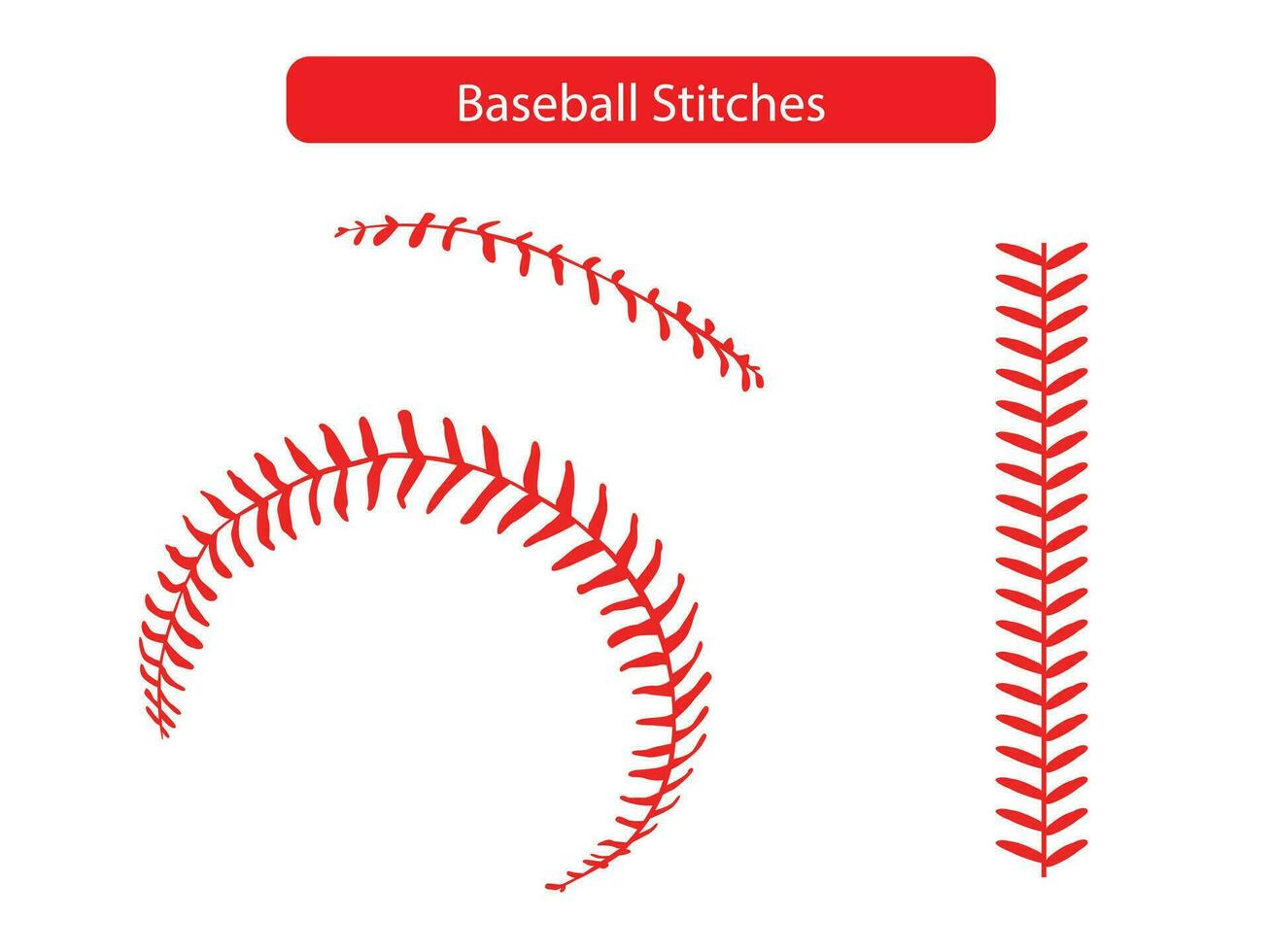 baseboll stygn på en vit bakgrund, vektor illustration.