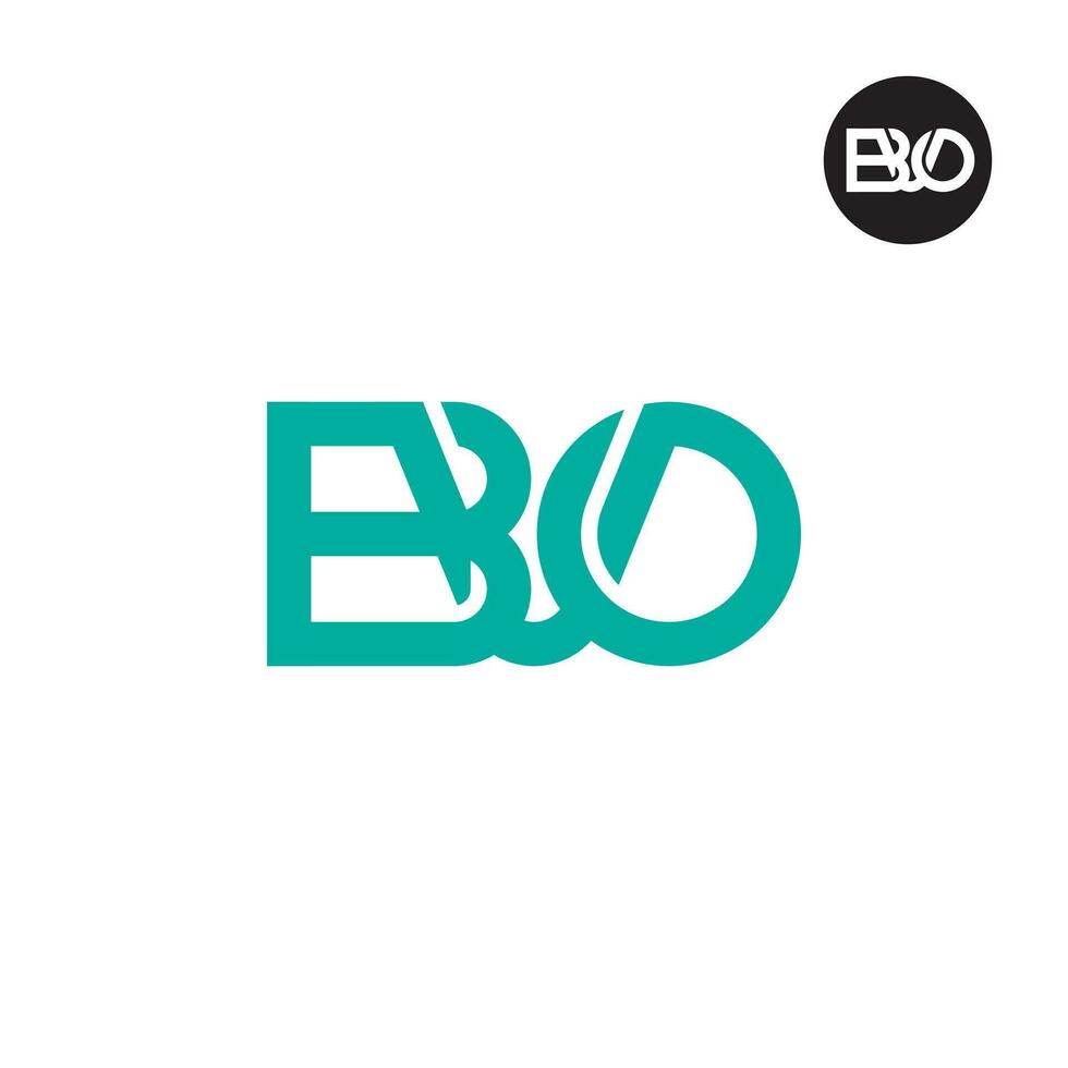 brev bvo monogram logotyp design vektor