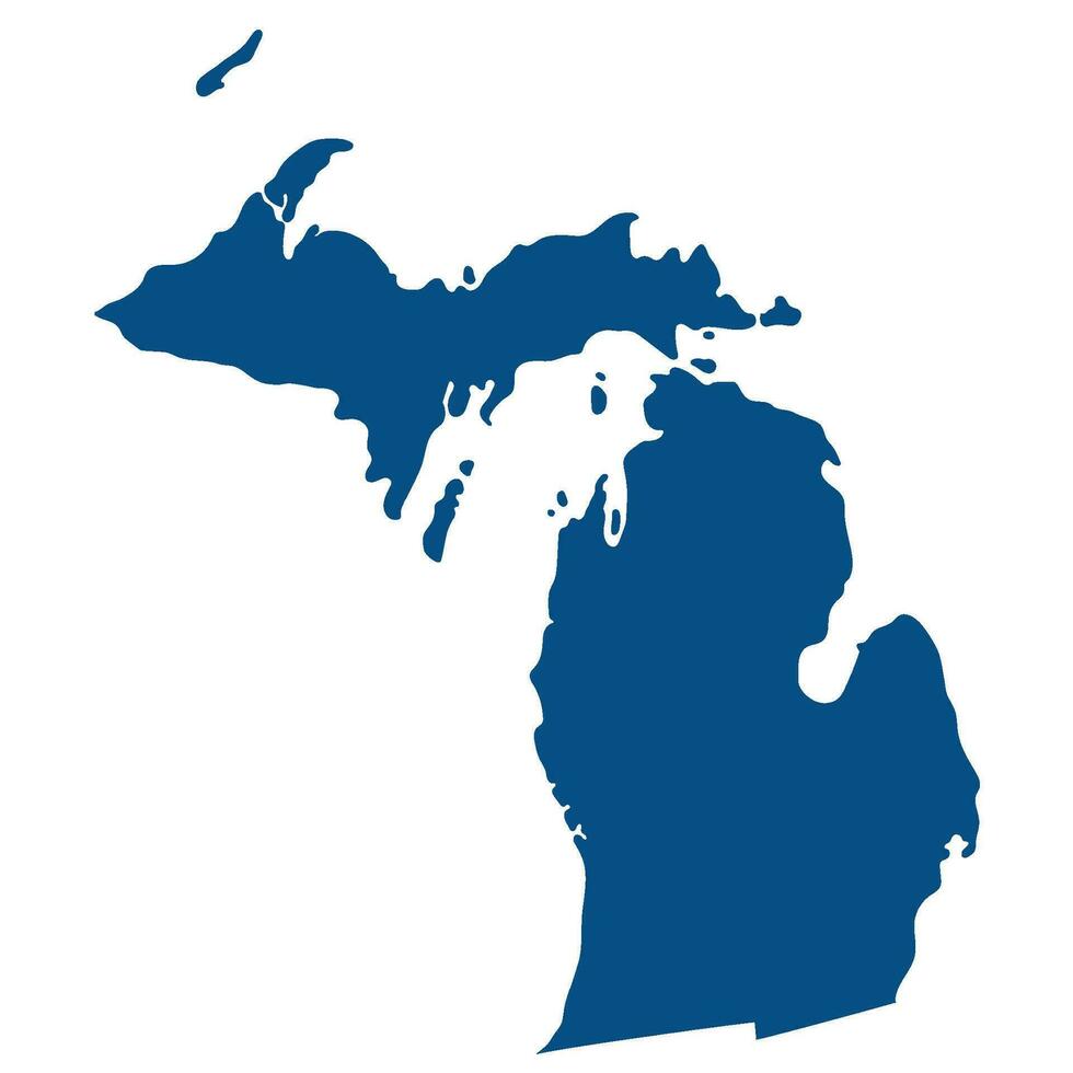 Michigan Zustand Karte. Karte von das uns Zustand von Michigan. vektor